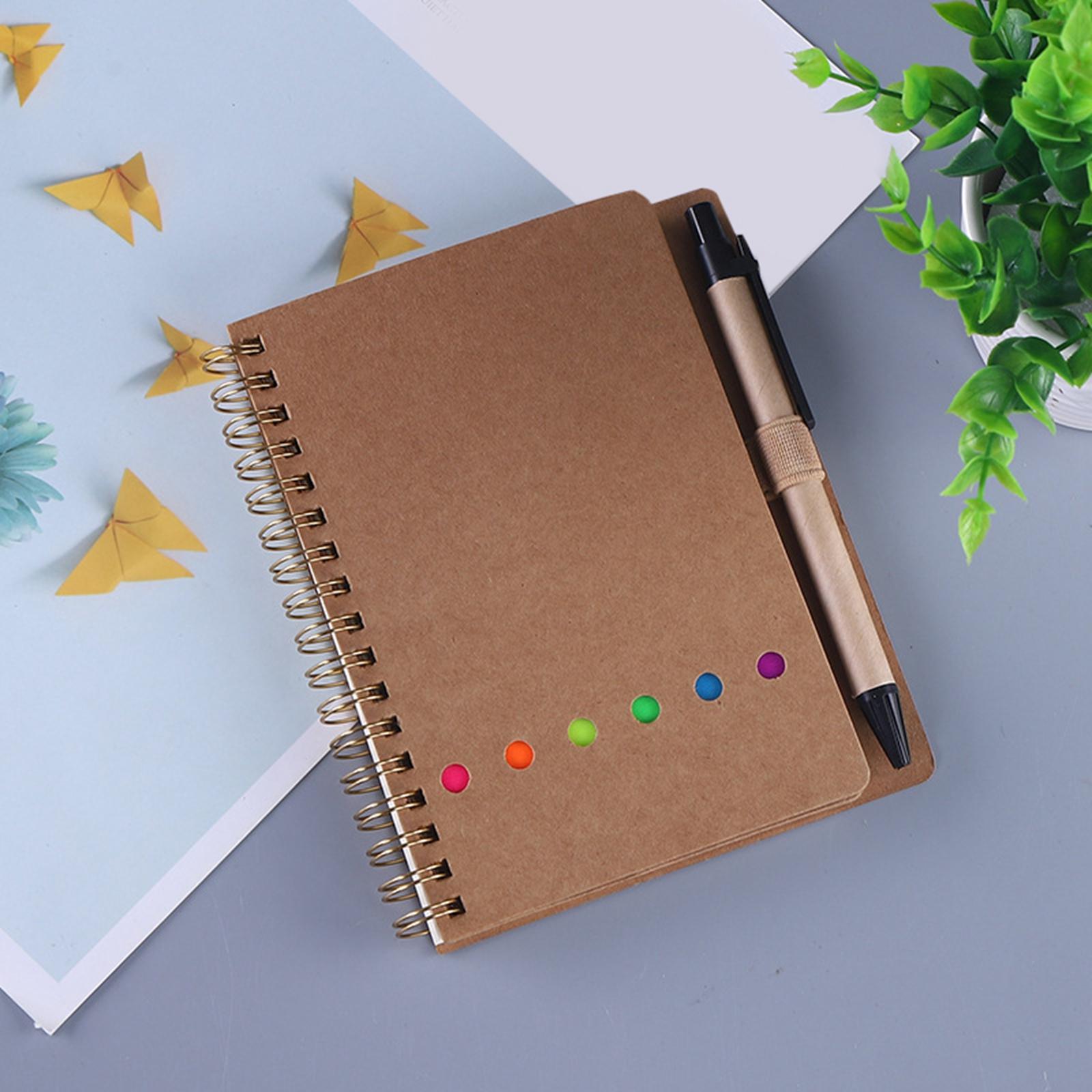2xTravel Writing Notebook Diary Book Portable with Sticker for Diary Gifts Brown