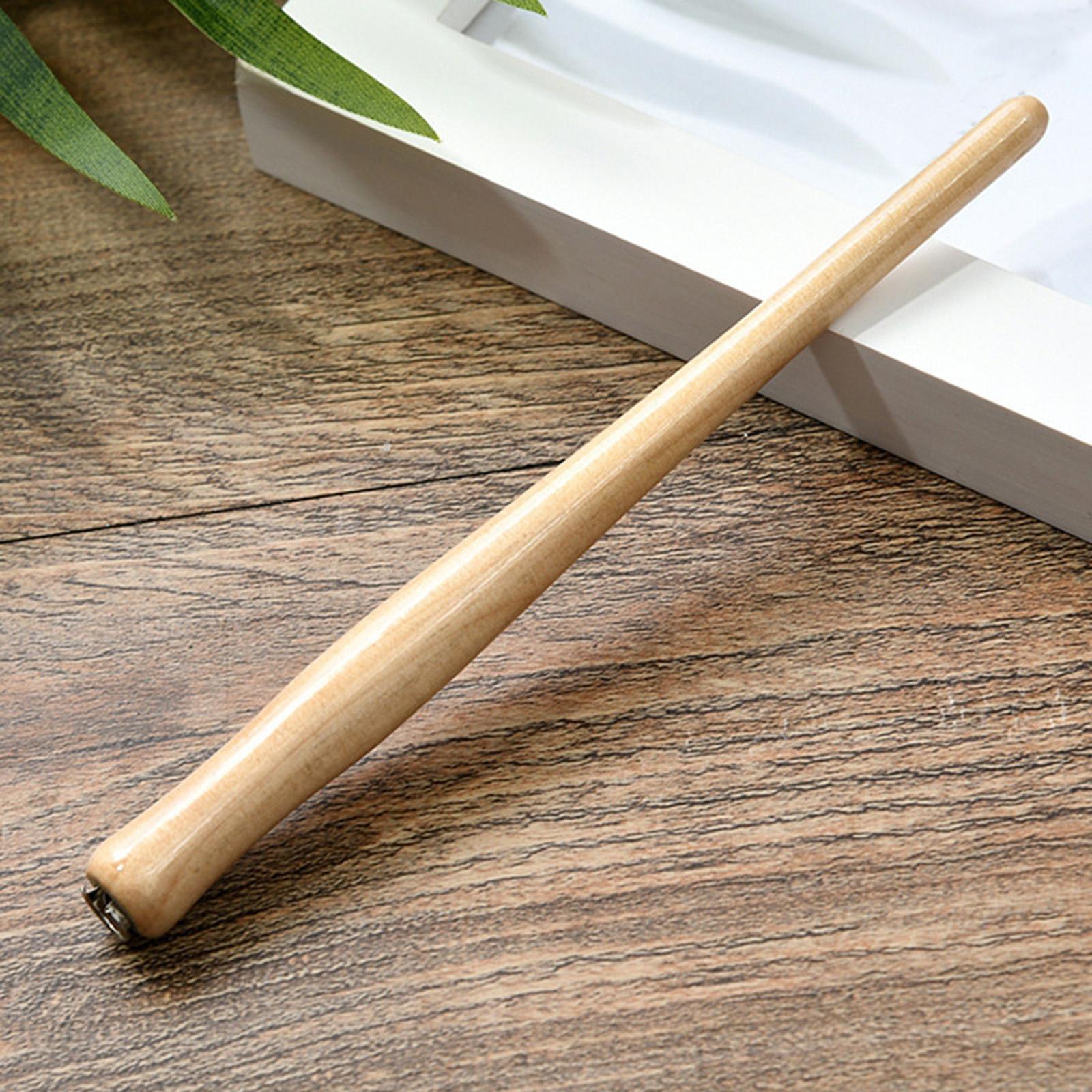Wooden Calligraphy Dip Pen Holder for Various Pen Nib Portable Compact Retro Light Brown