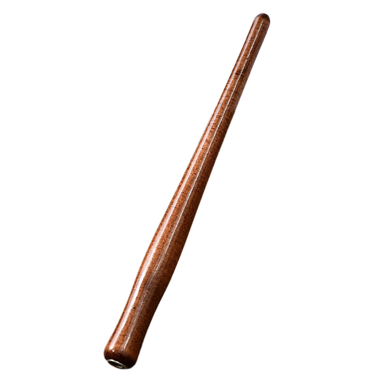 2xWooden Calligraphy Dip Pen Holder for Various Pen Nib Portable Compact Retro Brown