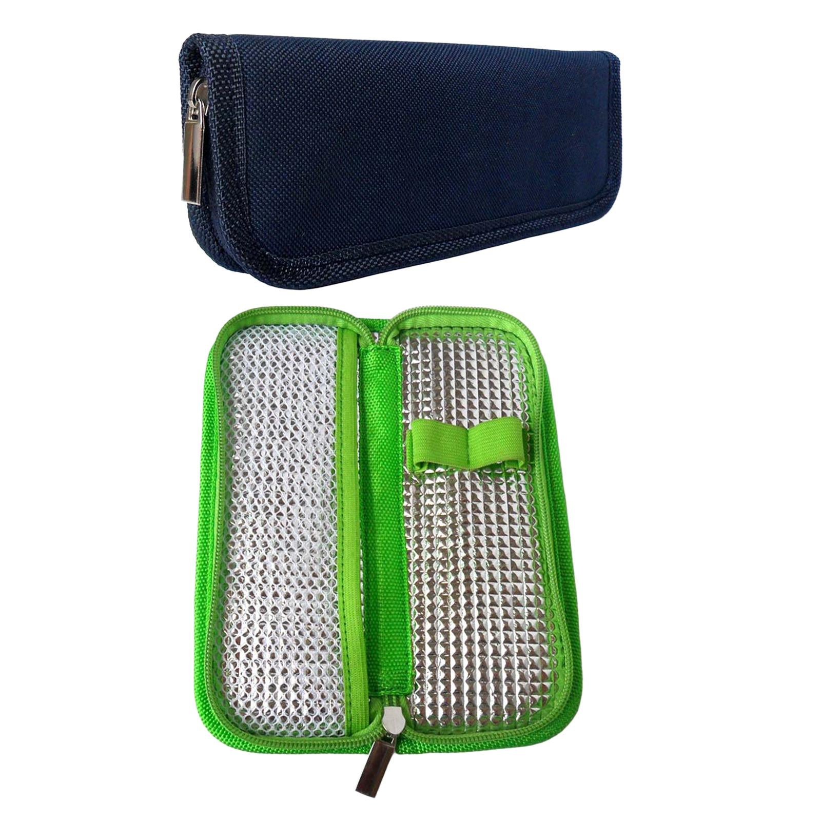 Travel Carry Case Protector Insulation Cooling Bag Smooth Zip Organzier Blue