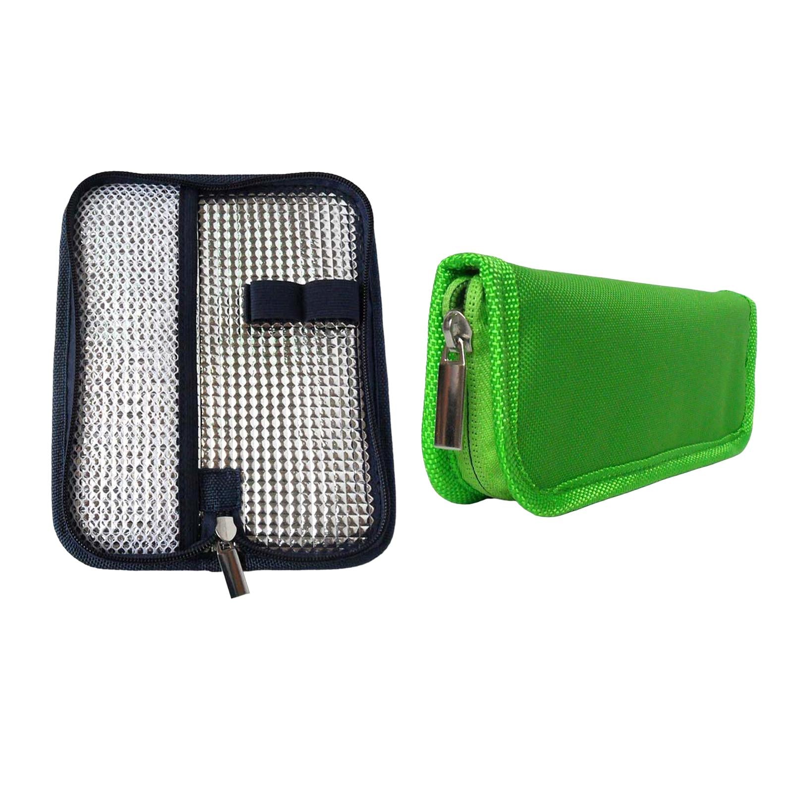 Travel Carry Case Protector Insulation Cooling Bag Smooth Zip Organzier Blue