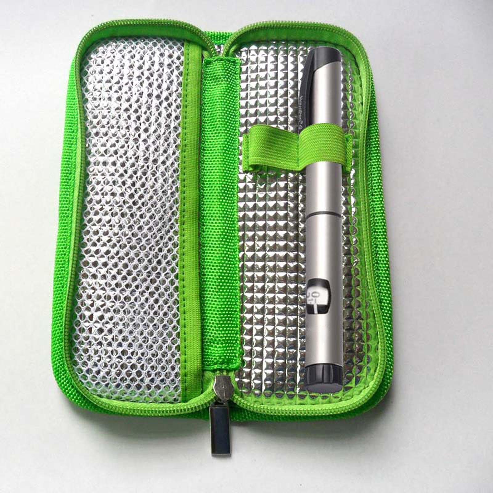 Travel Carry Case Protector Insulation Cooling Bag Smooth Zip Organzier Green