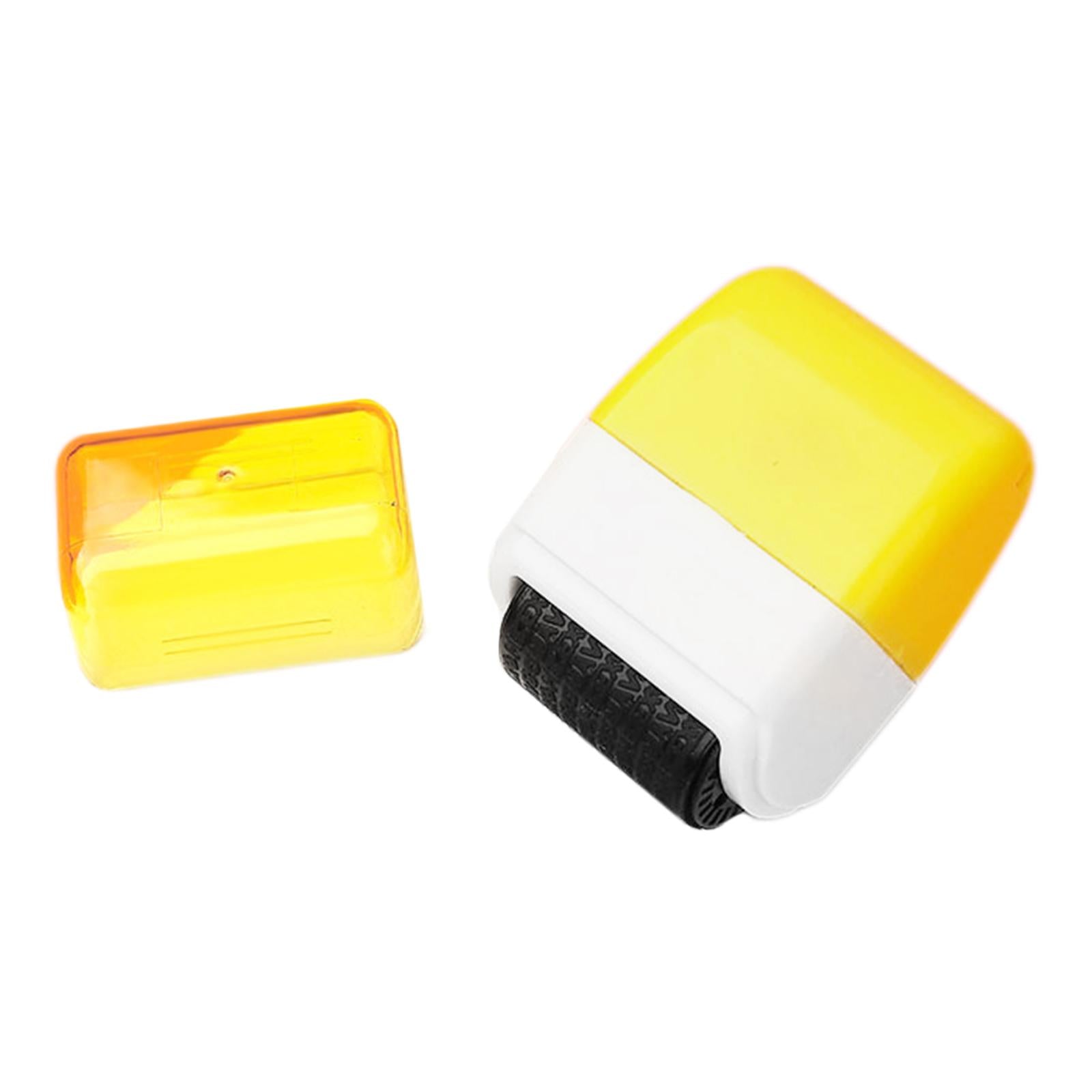 Protection Privacy Data Roller Stamp Seal Defend ID Information Security Yellow