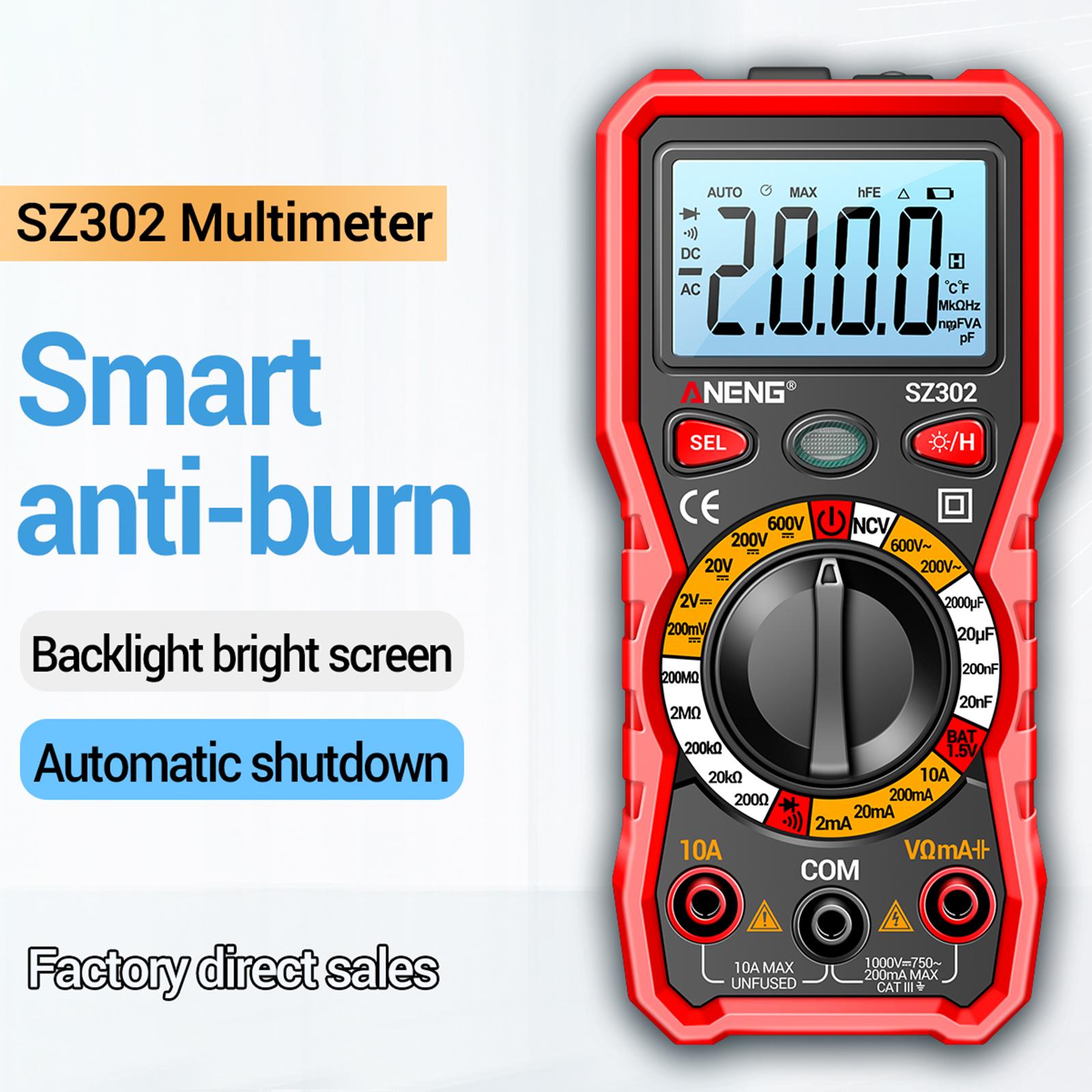 Digital Meter AC DC Voltage Current Equipment Amp Multimeters for DC Current