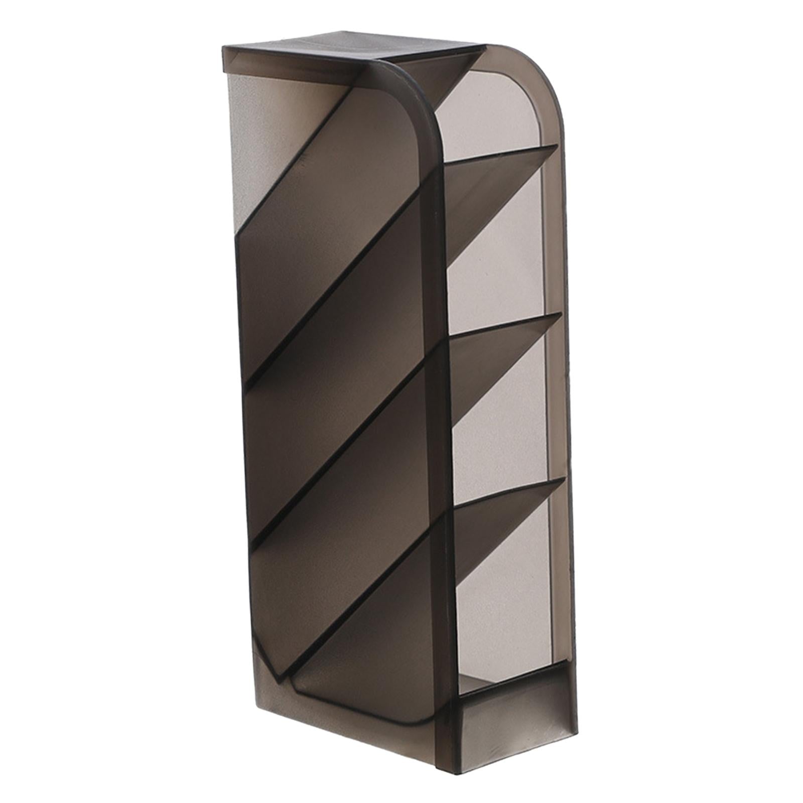 2xPencil Dispenser Desk Stationery Organizer 4 Layer for Home Office Organizer grey oblique