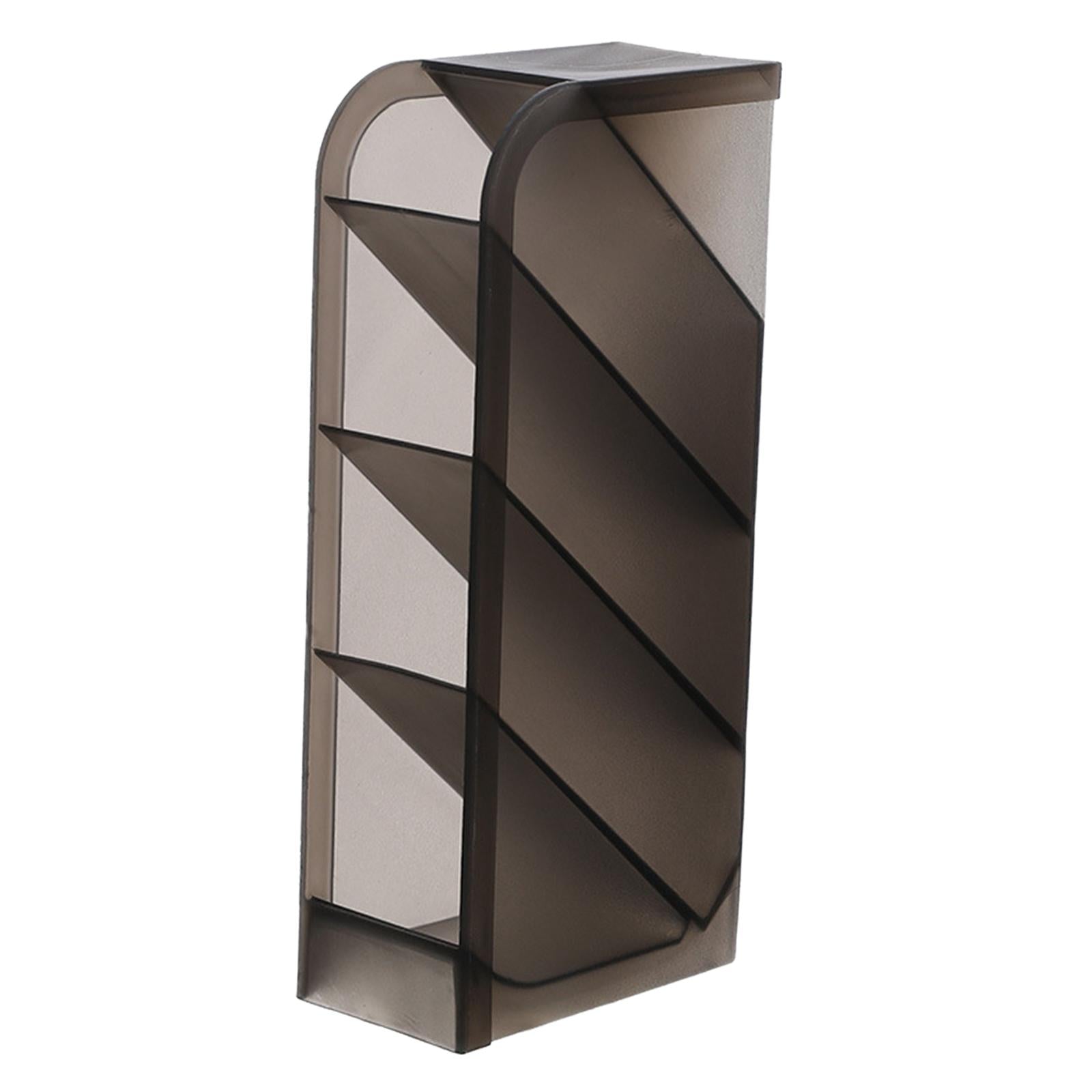 Pencil Dispenser Desk Stationery Organizer 4 Layer for Home Office Organizer grey oblique