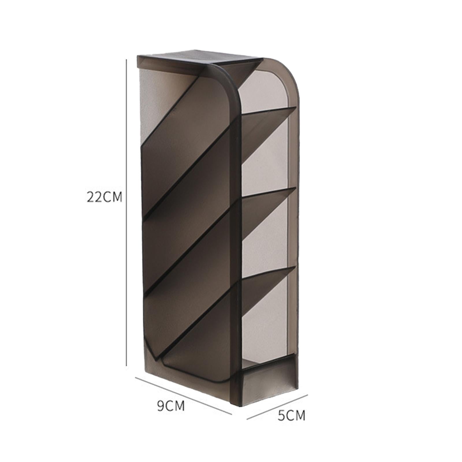 Pencil Dispenser Desk Stationery Organizer 4 Layer for Home Office Organizer grey oblique