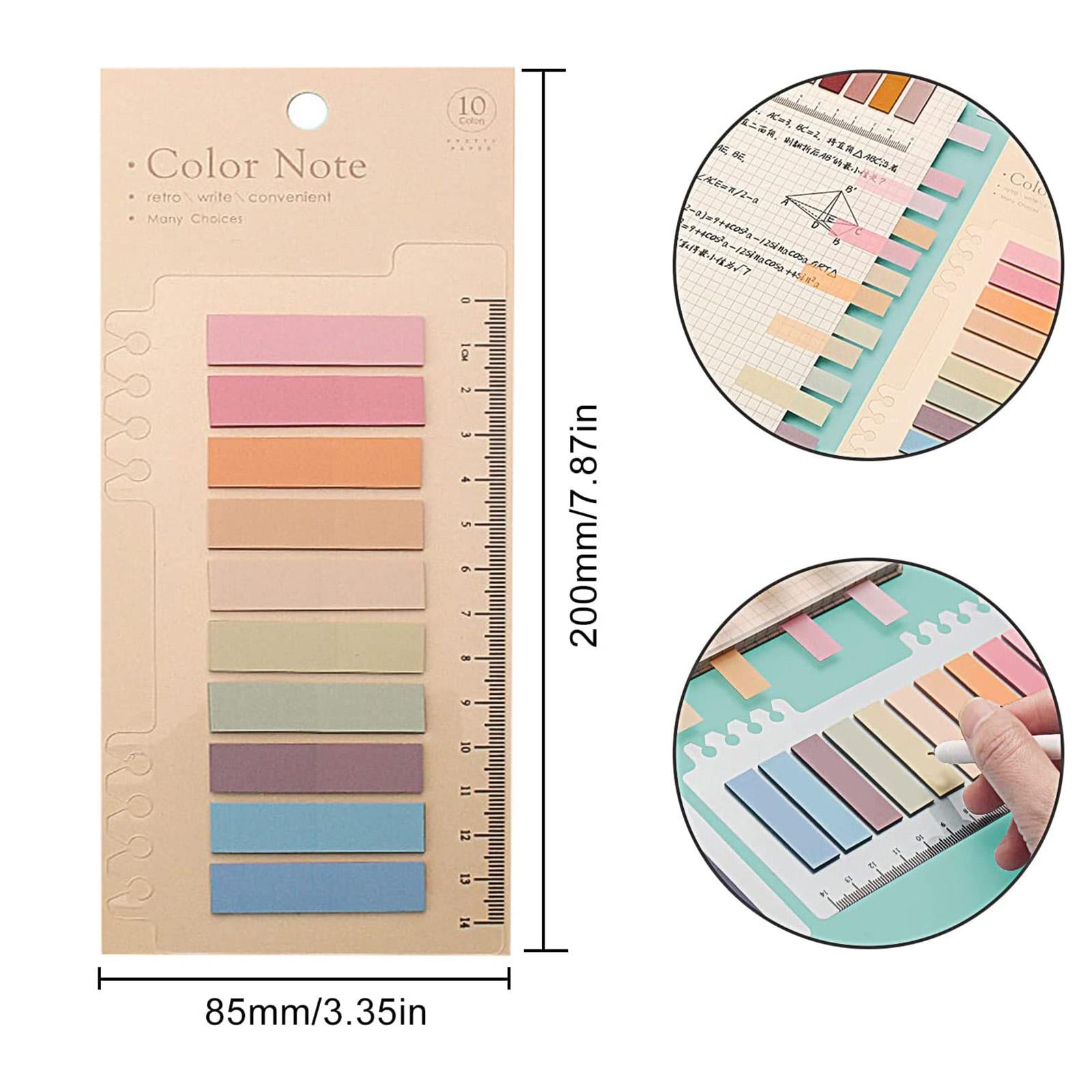 Pastel Color Index Tabs Aesthetic Classification for Notebooks School Office