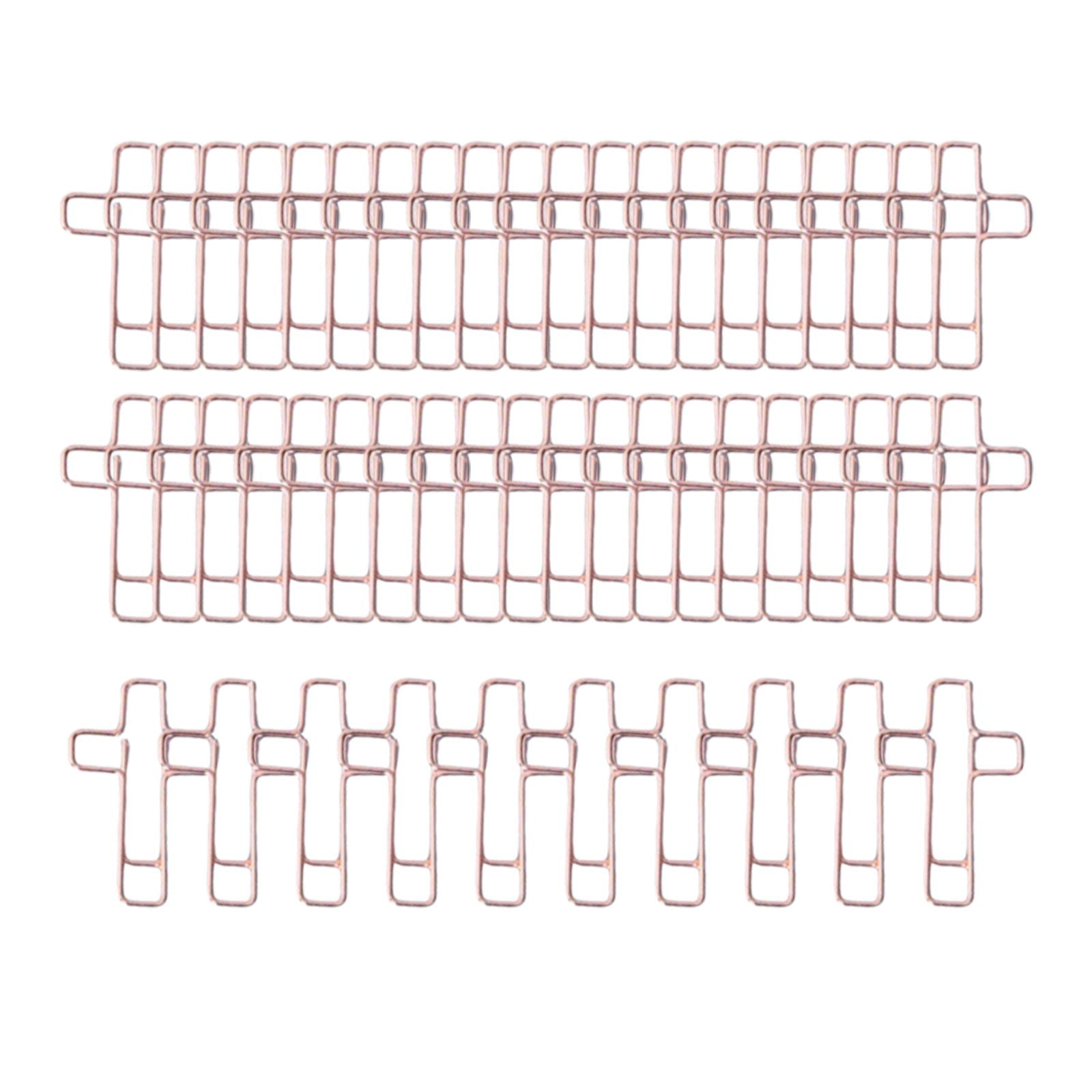 Creative Cross Shape Paper Clip Cross Shaped Clip for Classroom School Students Rose Gold