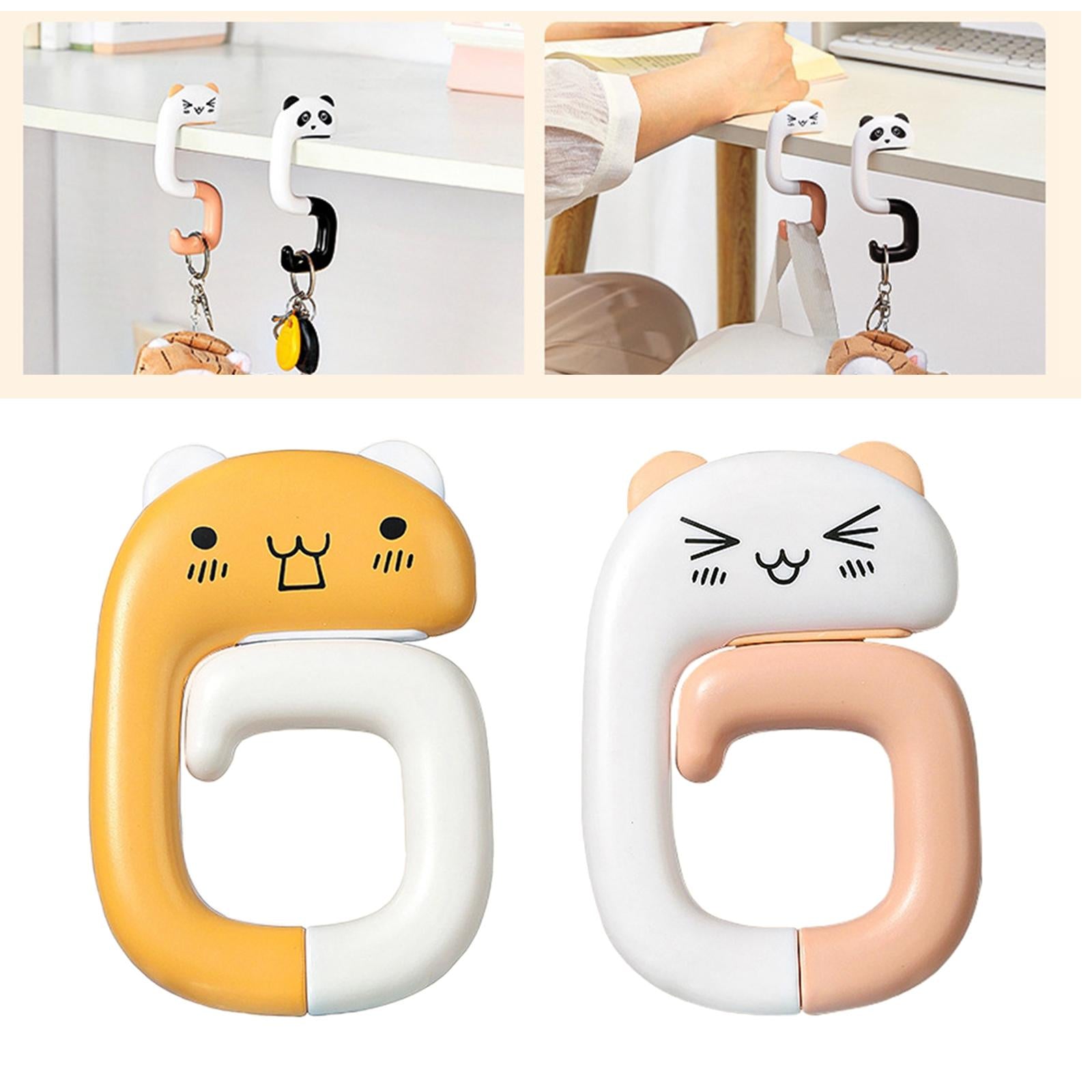 Portable Table Bag Holder Outdoor Bag Hook for Desk office Yellow