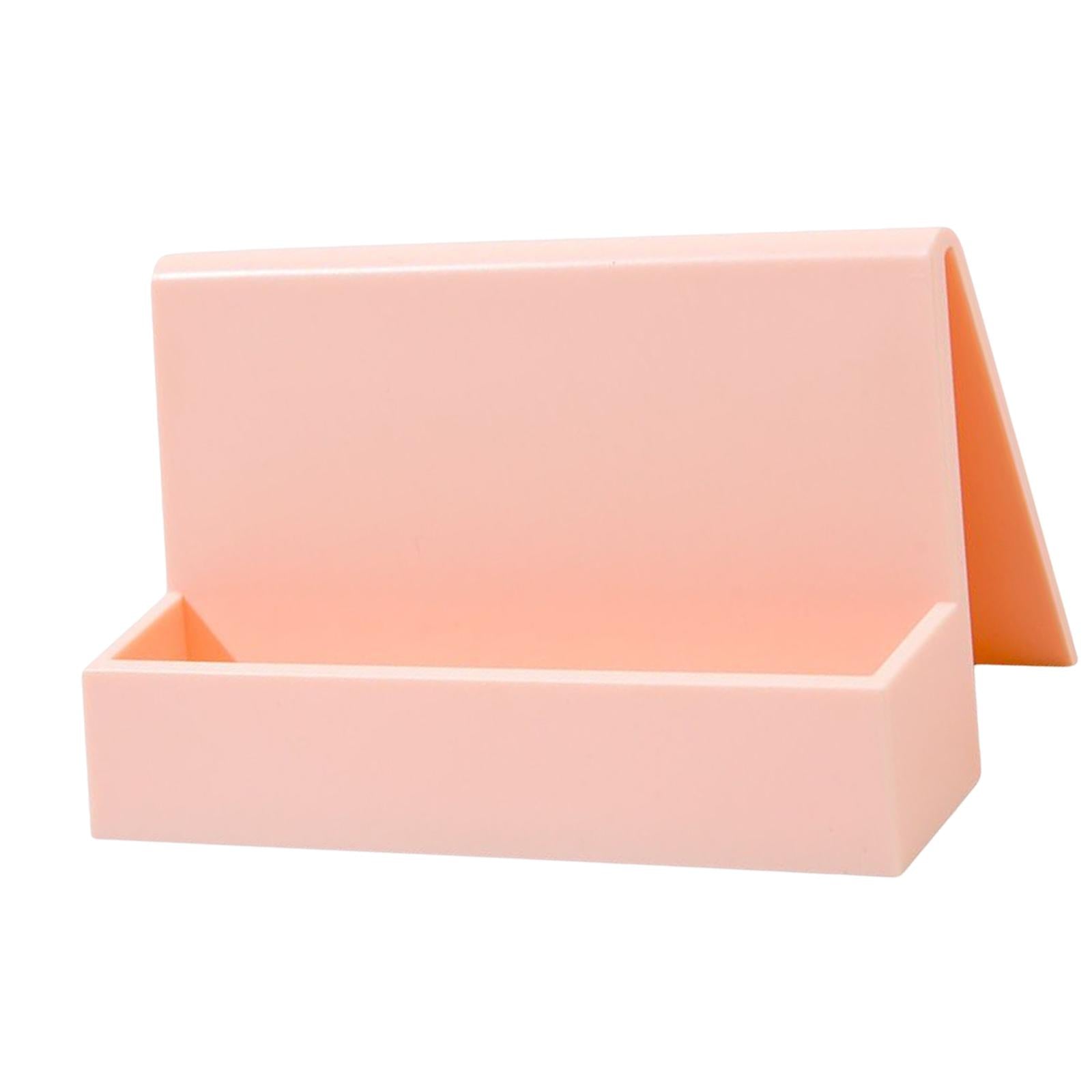 Name Card Rack Durable Office Supplies Sturdy for Countertop Desk Desktop Pink