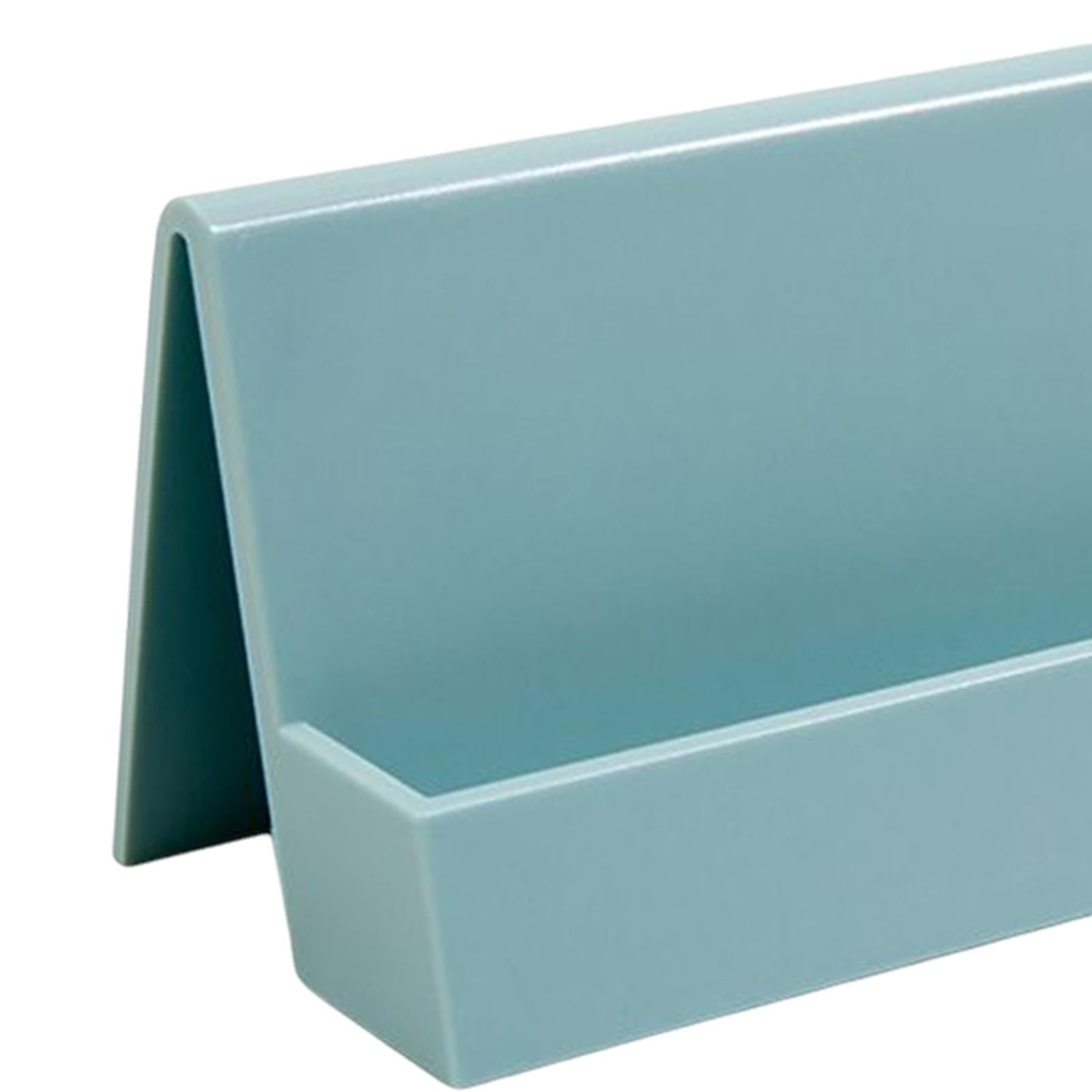 Name Card Rack Durable Office Supplies Sturdy for Countertop Desk Desktop Lake blue