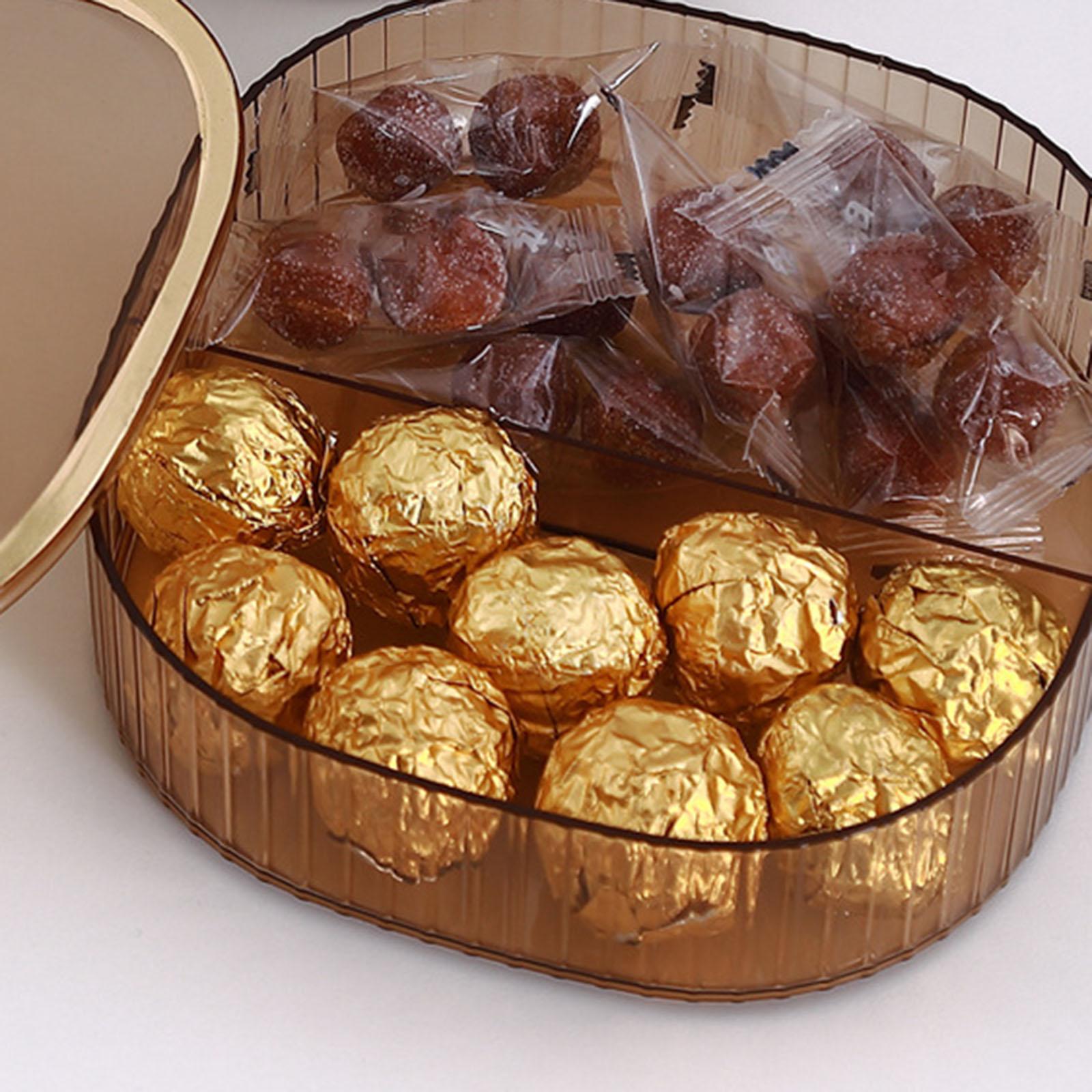 2 Layers Dried Fruit Snack Candy Tray Organizer for Nut Sweets Cookies Champagne