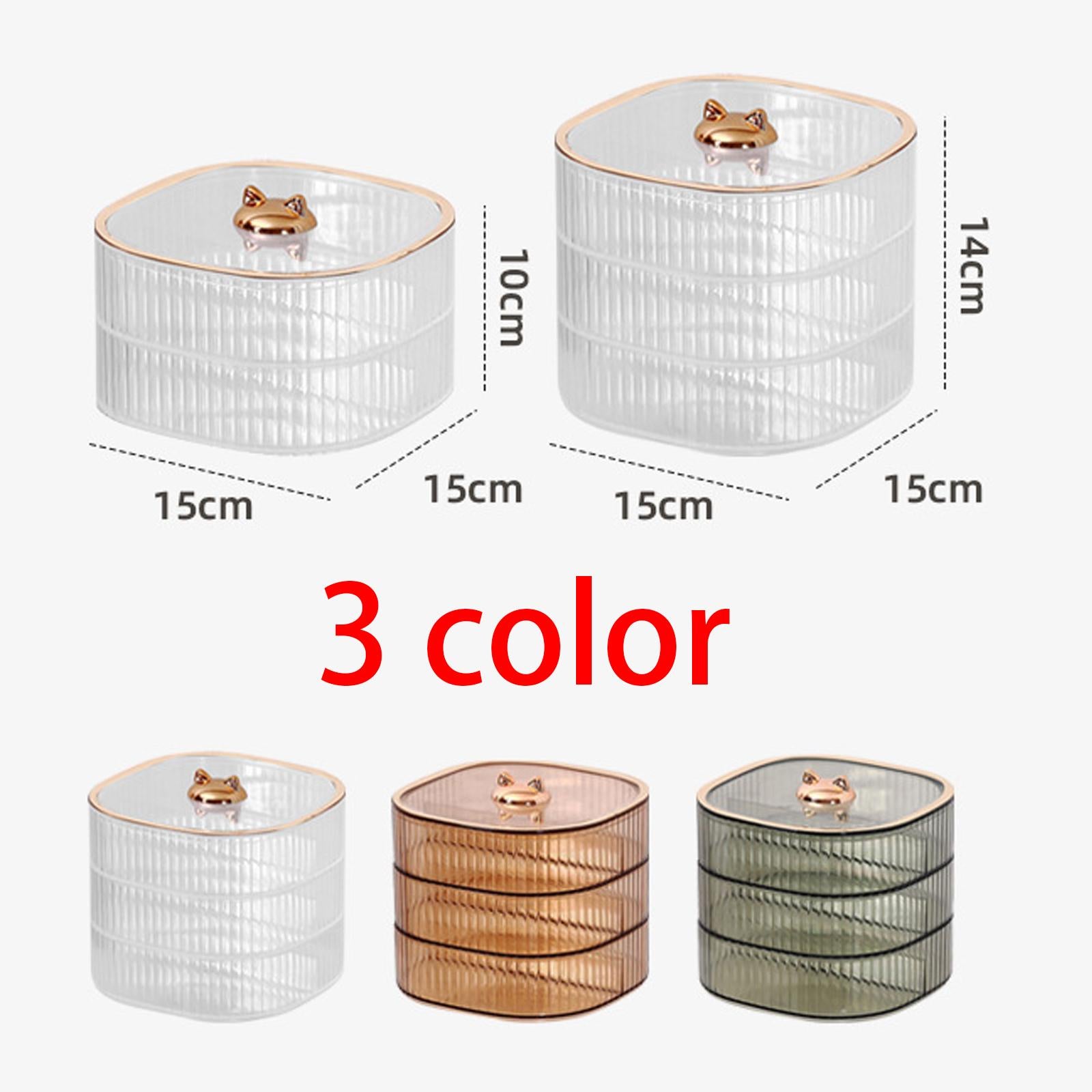 3 Layers Dried Fruit Storage Tray Snack Serving Tray for Sweets Green