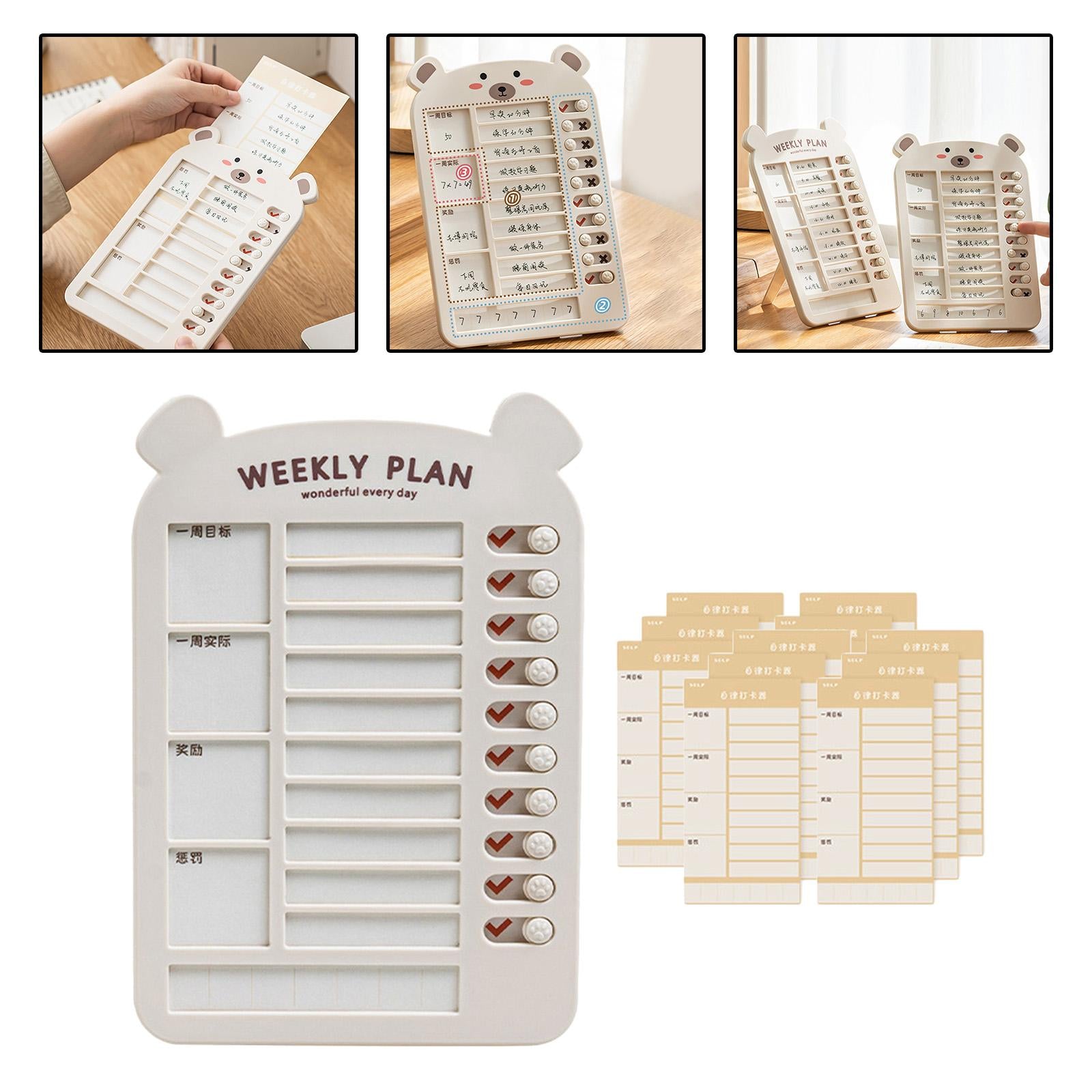 List Board Daily Task Planning Board Chart Memo for RV Office Home Beige