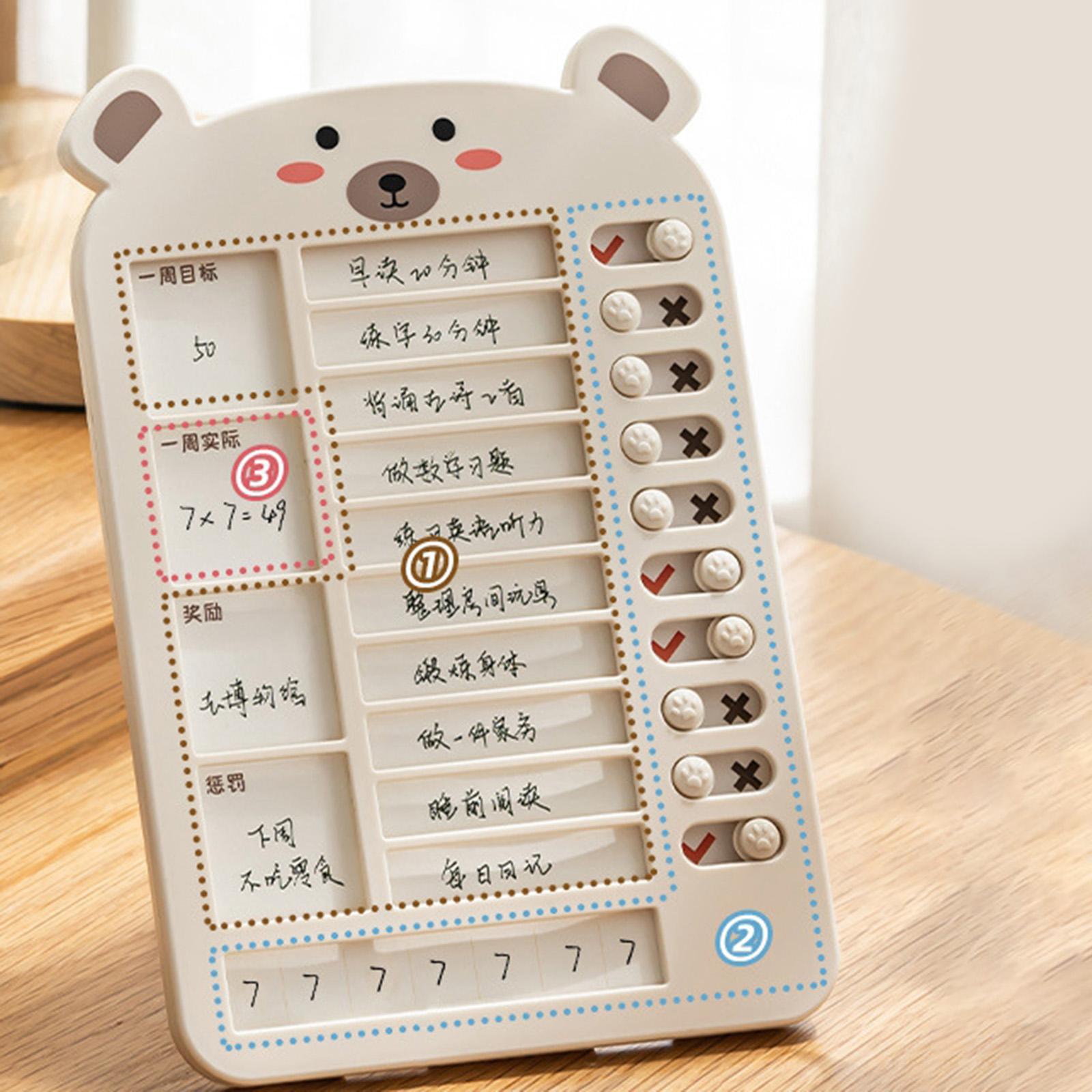 List Board Daily Task Planning Board Chart Memo for RV Office Home Beige Bear