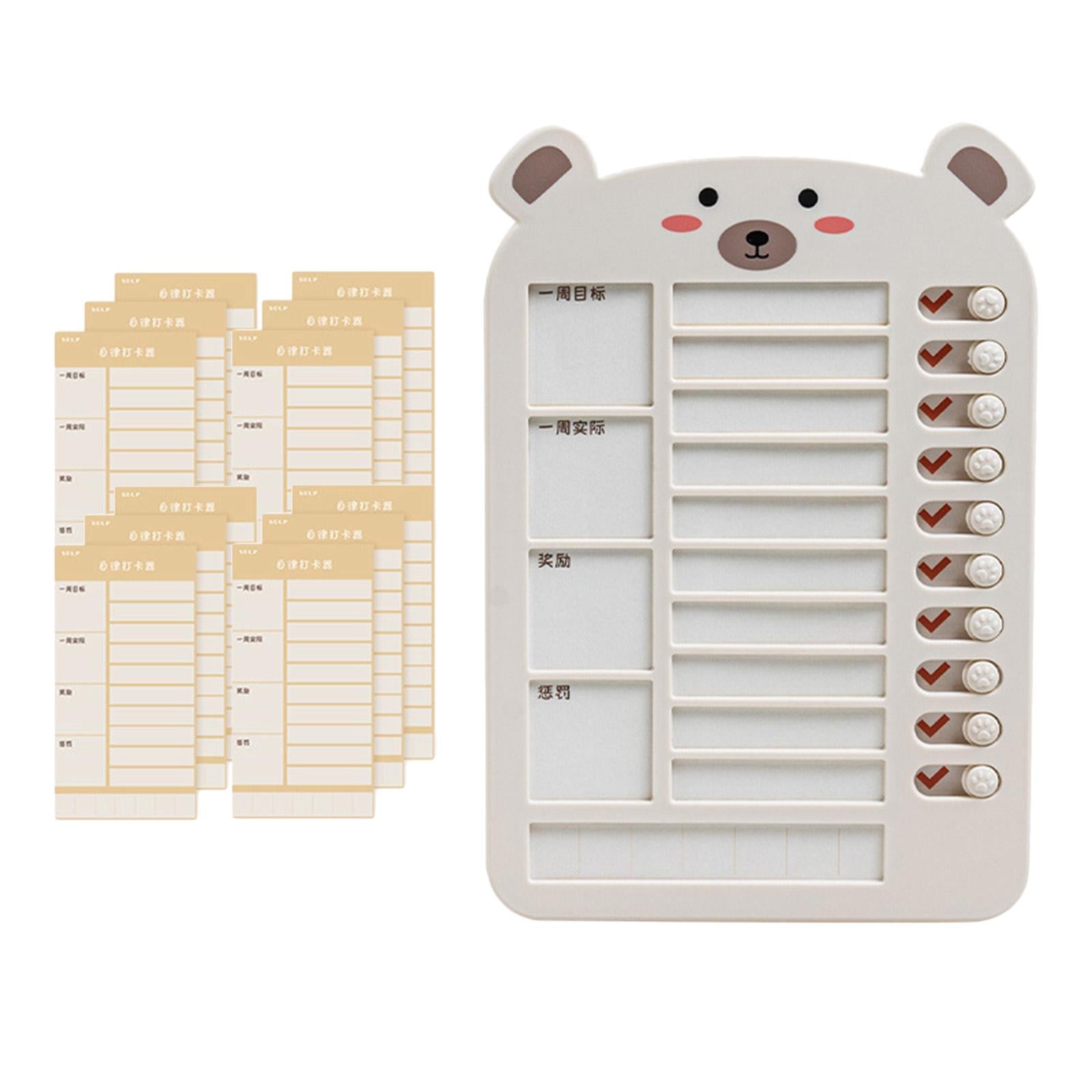 List Board Daily Task Planning Board Chart Memo for RV Office Home Beige Bear