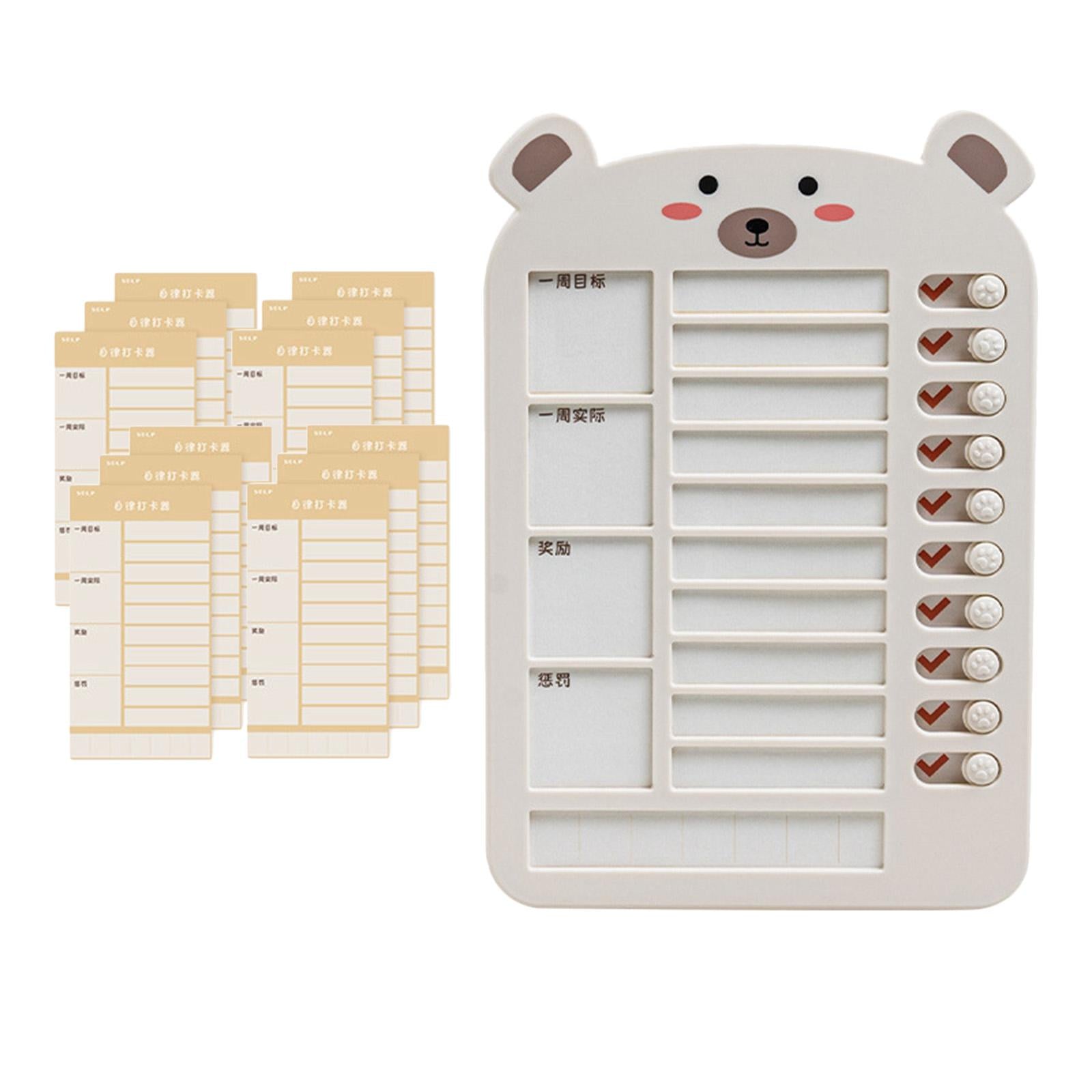 List Board Daily Task Planning Board Chart Memo for RV Office Home Beige Bear
