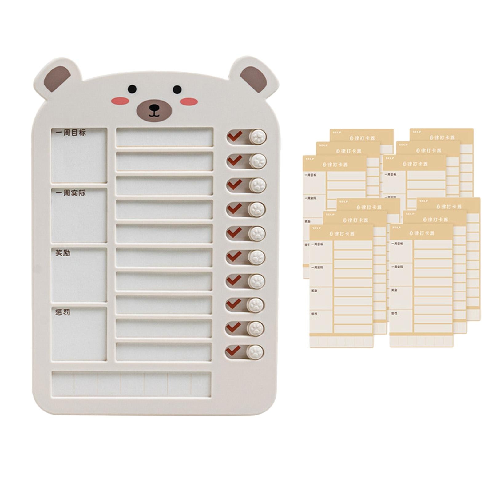 List Board Daily Task Planning Board Chart Memo for RV Office Home Beige Bear