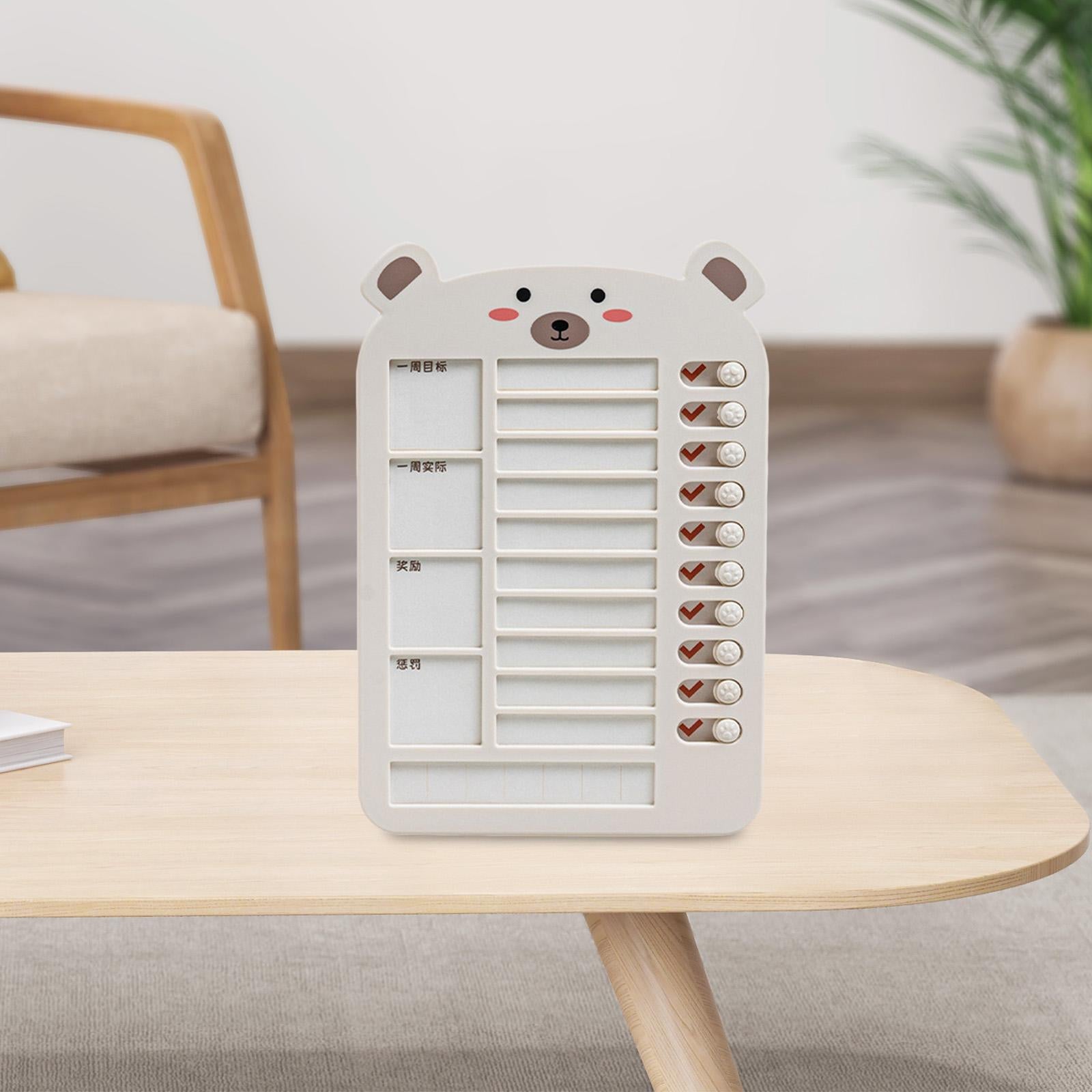 List Board Daily Task Planning Board Chart Memo for RV Office Home Beige Bear