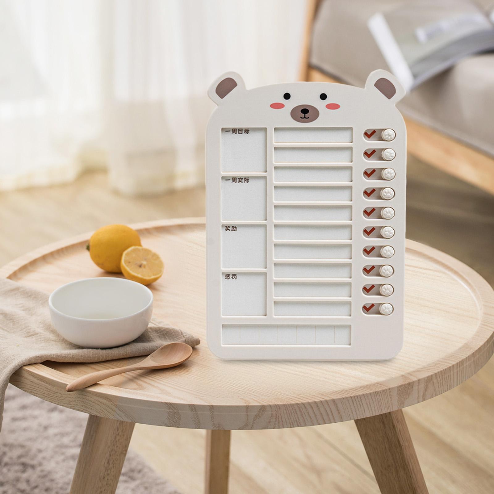 List Board Daily Task Planning Board Chart Memo for RV Office Home Beige Bear