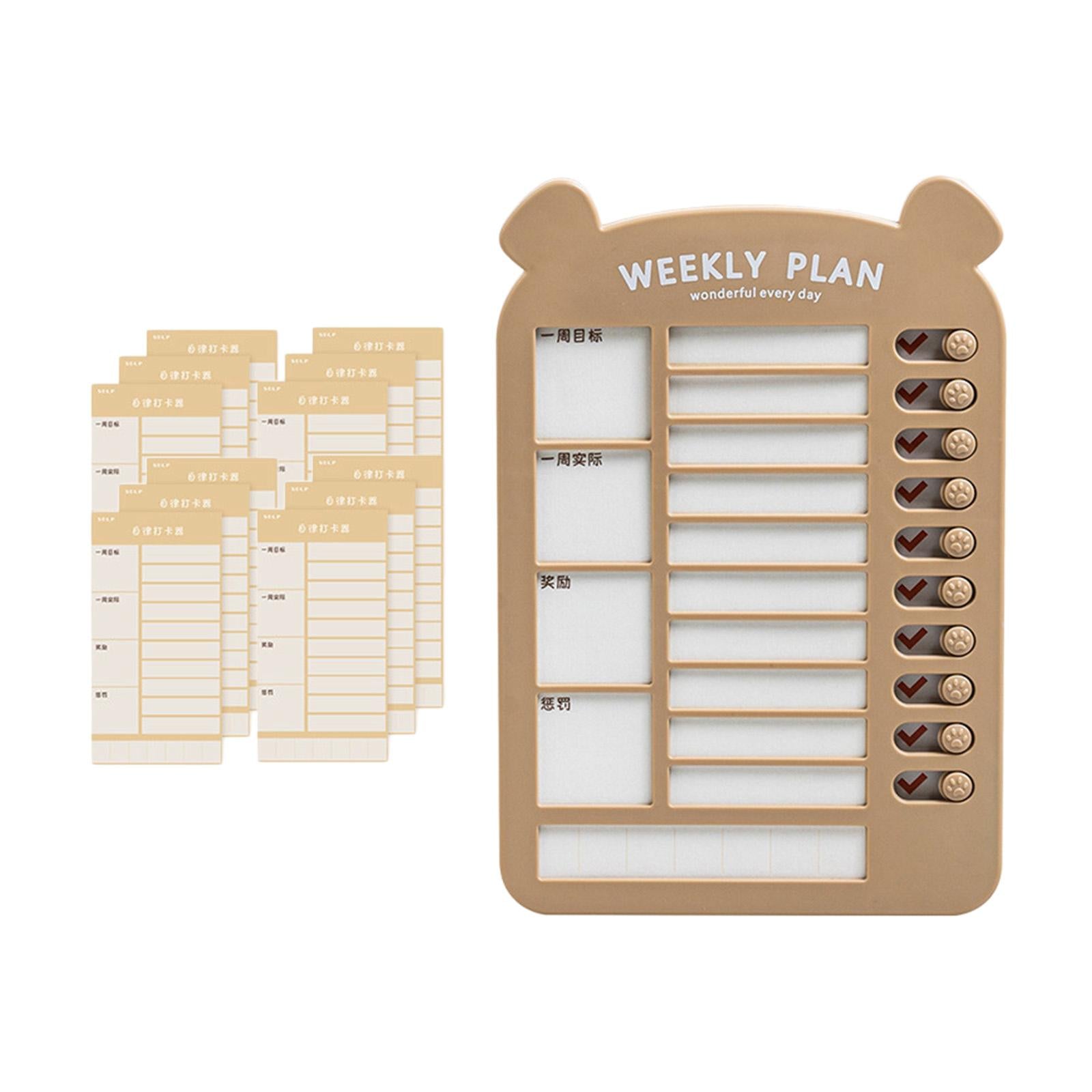 List Board Daily Task Planning Board Chart Memo for RV Office Home Brown