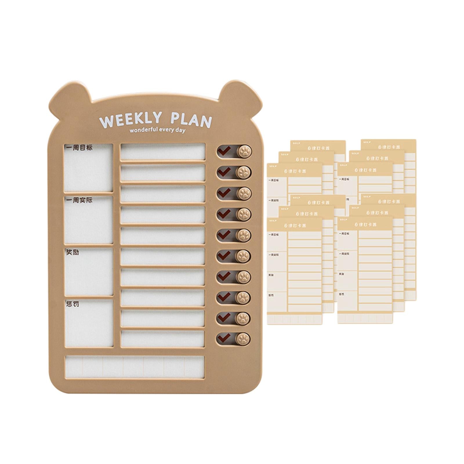 List Board Daily Task Planning Board Chart Memo for RV Office Home Brown