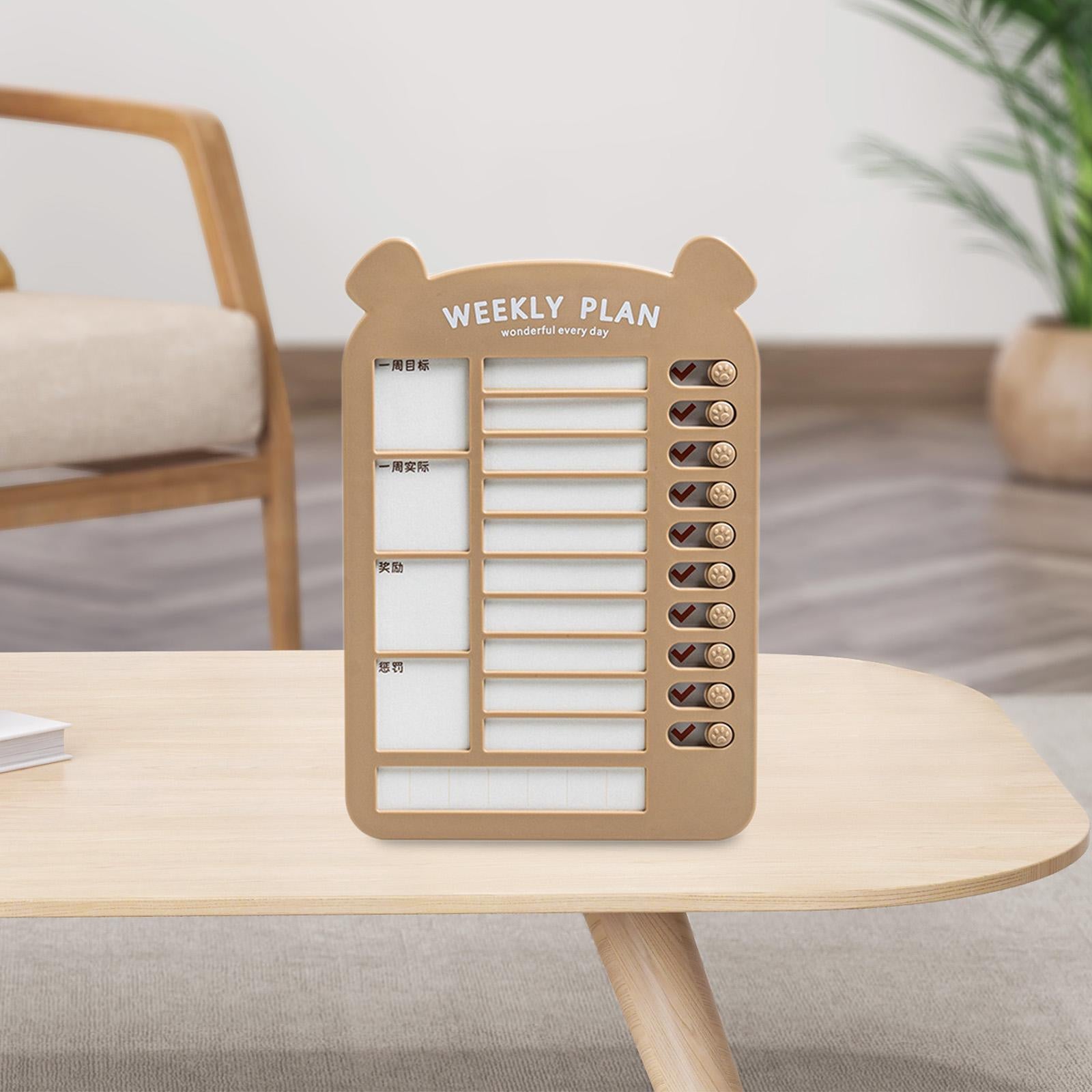 List Board Daily Task Planning Board Chart Memo for RV Office Home Brown