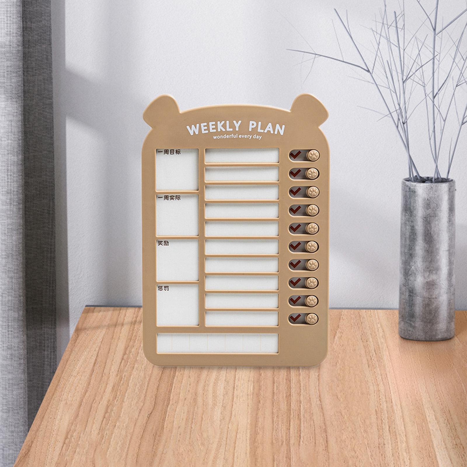List Board Daily Task Planning Board Chart Memo for RV Office Home Brown