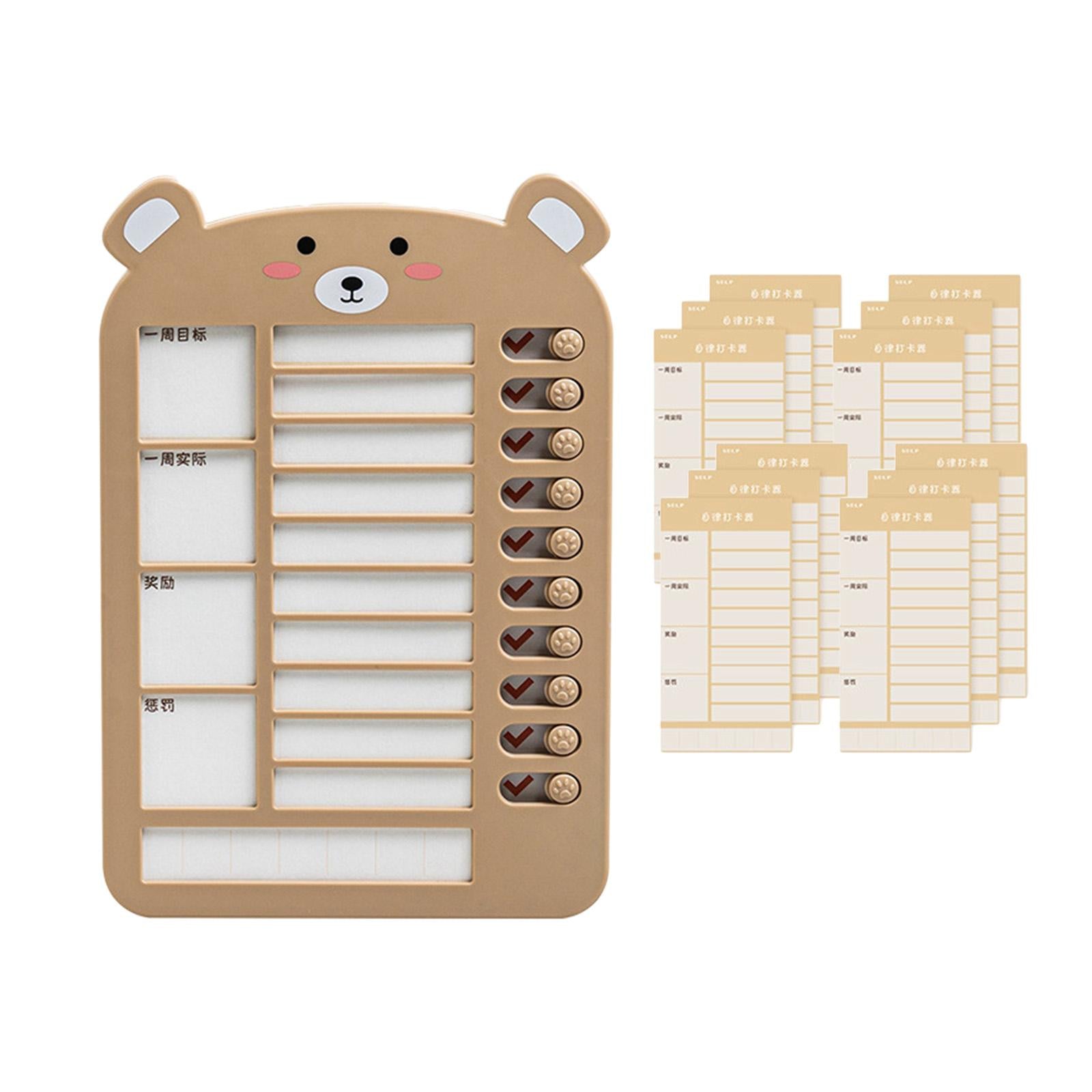 List Board Daily Task Planning Board Chart Memo for RV Office Home Brown Bear