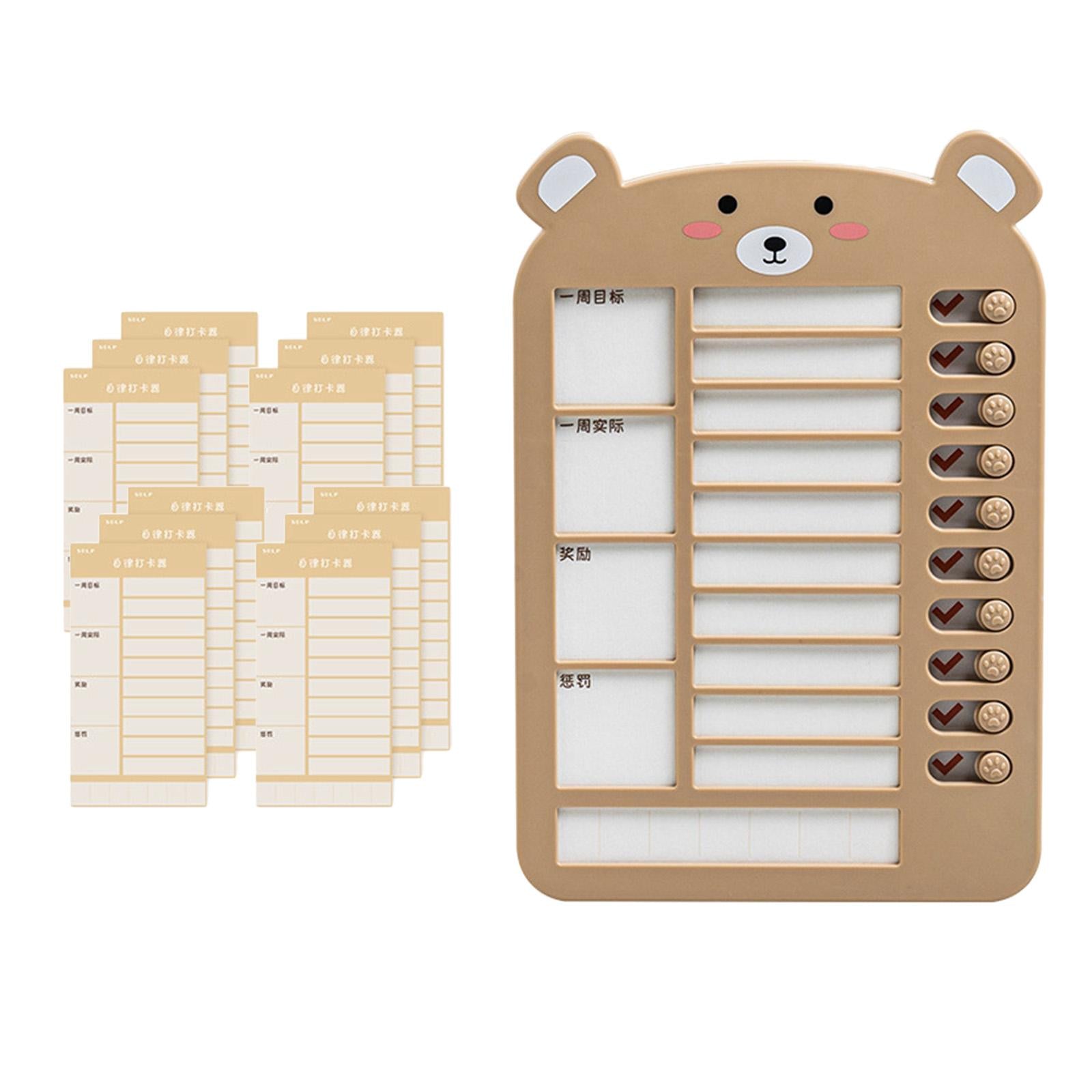 List Board Daily Task Planning Board Chart Memo for RV Office Home Brown Bear