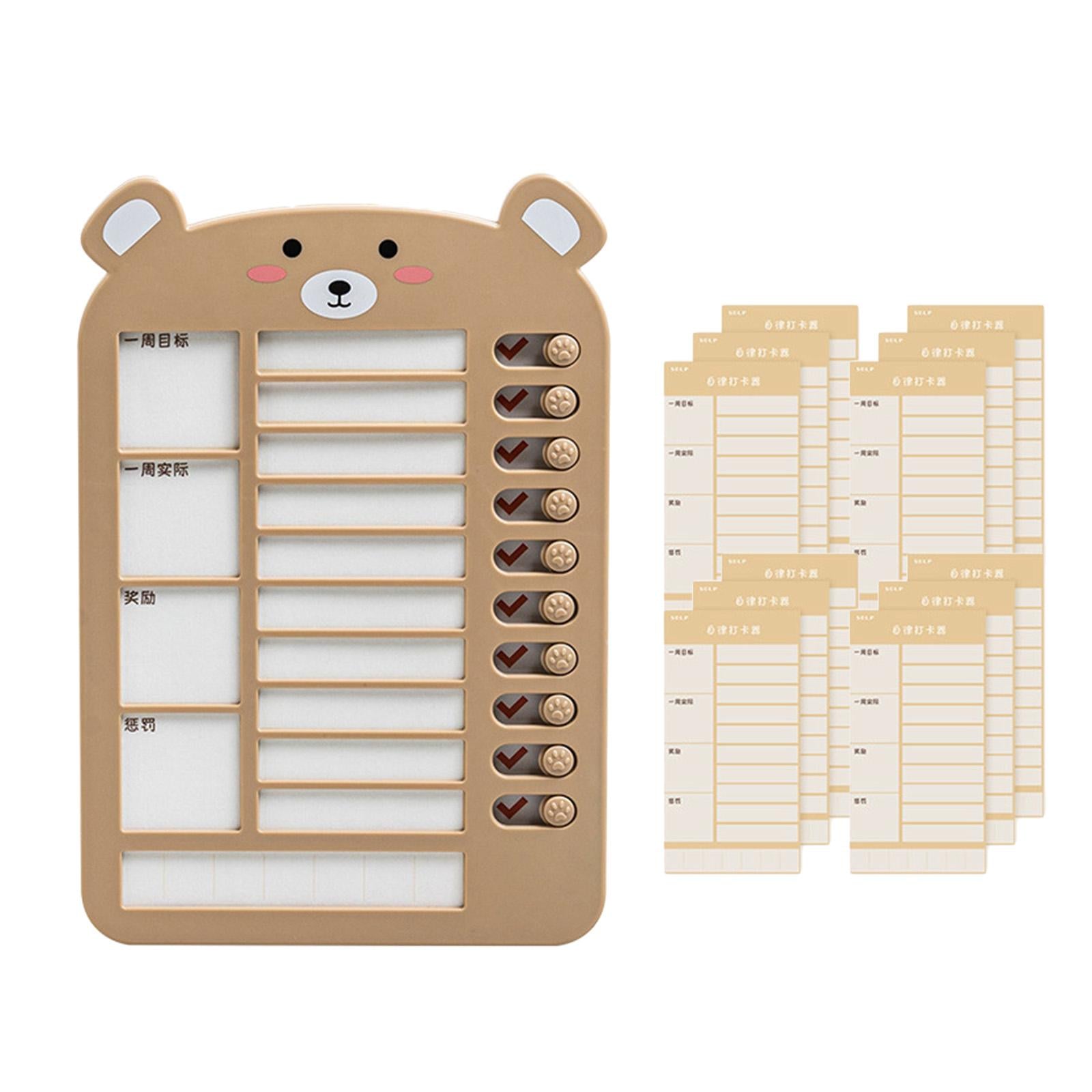 List Board Daily Task Planning Board Chart Memo for RV Office Home Brown Bear