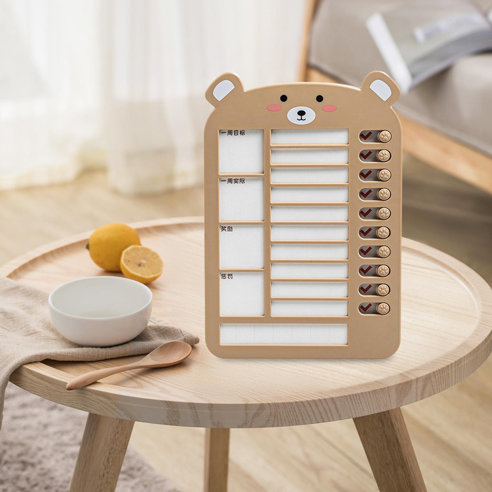 List Board Daily Task Planning Board Chart Memo for RV Office Home Brown Bear