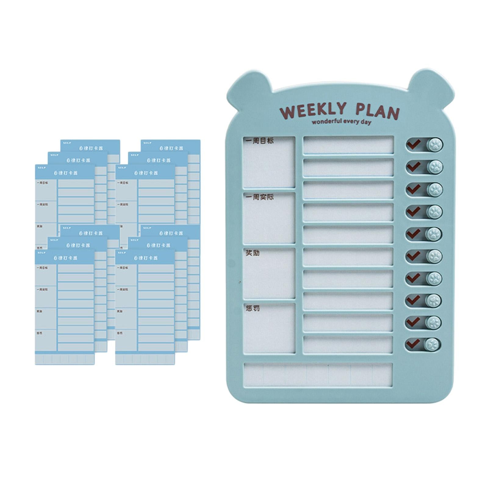 List Board Daily Task Planning Board Chart Memo for RV Office Home Blue