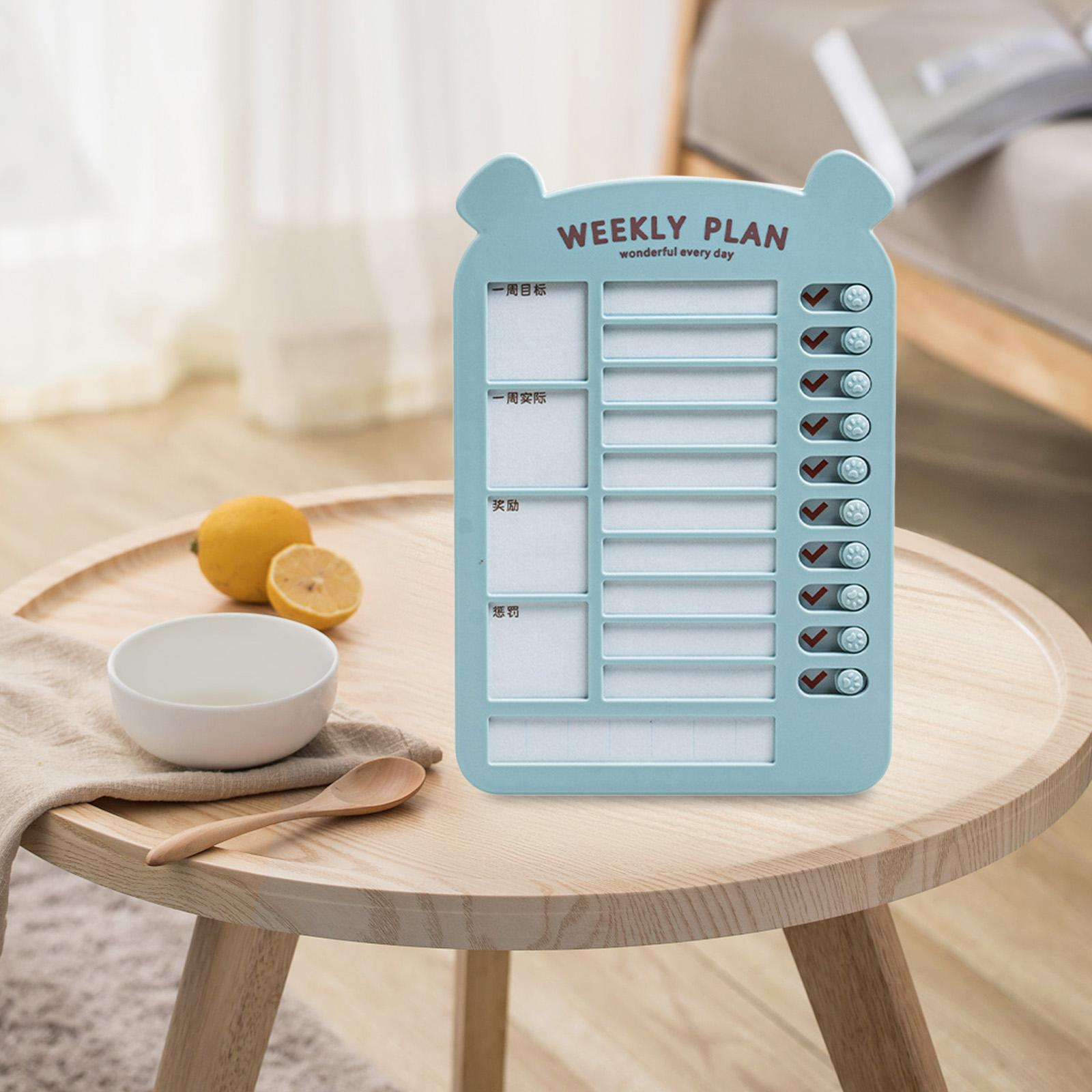 List Board Daily Task Planning Board Chart Memo for RV Office Home Blue