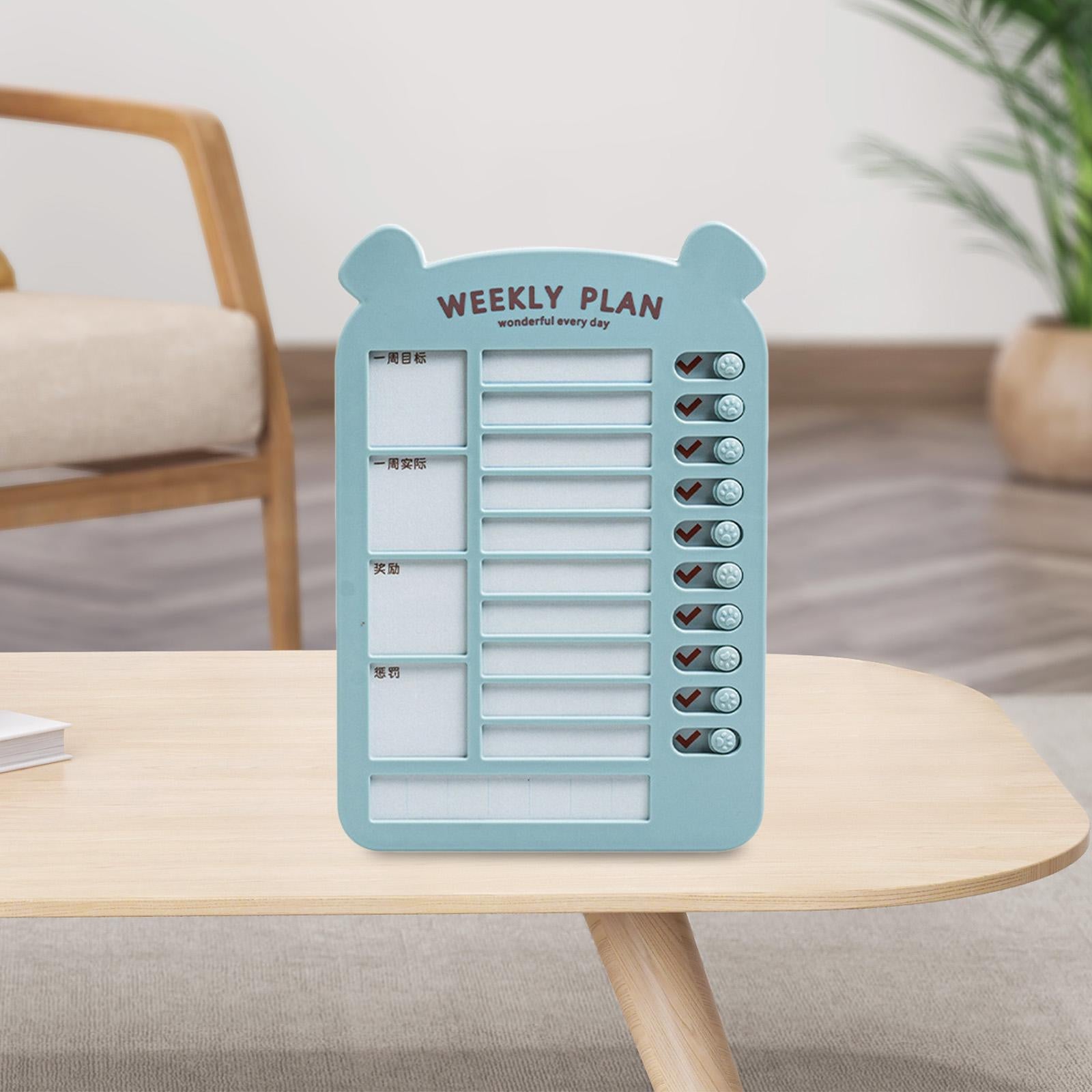 List Board Daily Task Planning Board Chart Memo for RV Office Home Blue