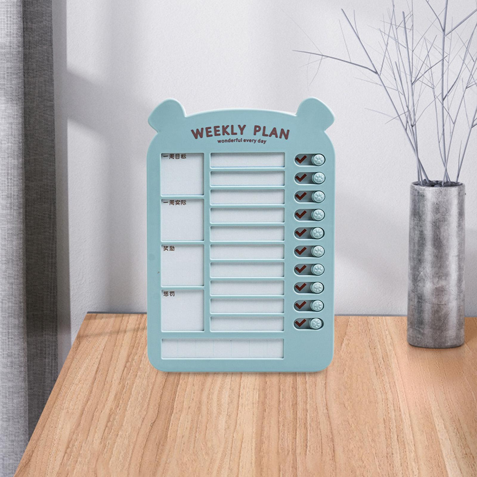 List Board Daily Task Planning Board Chart Memo for RV Office Home Blue