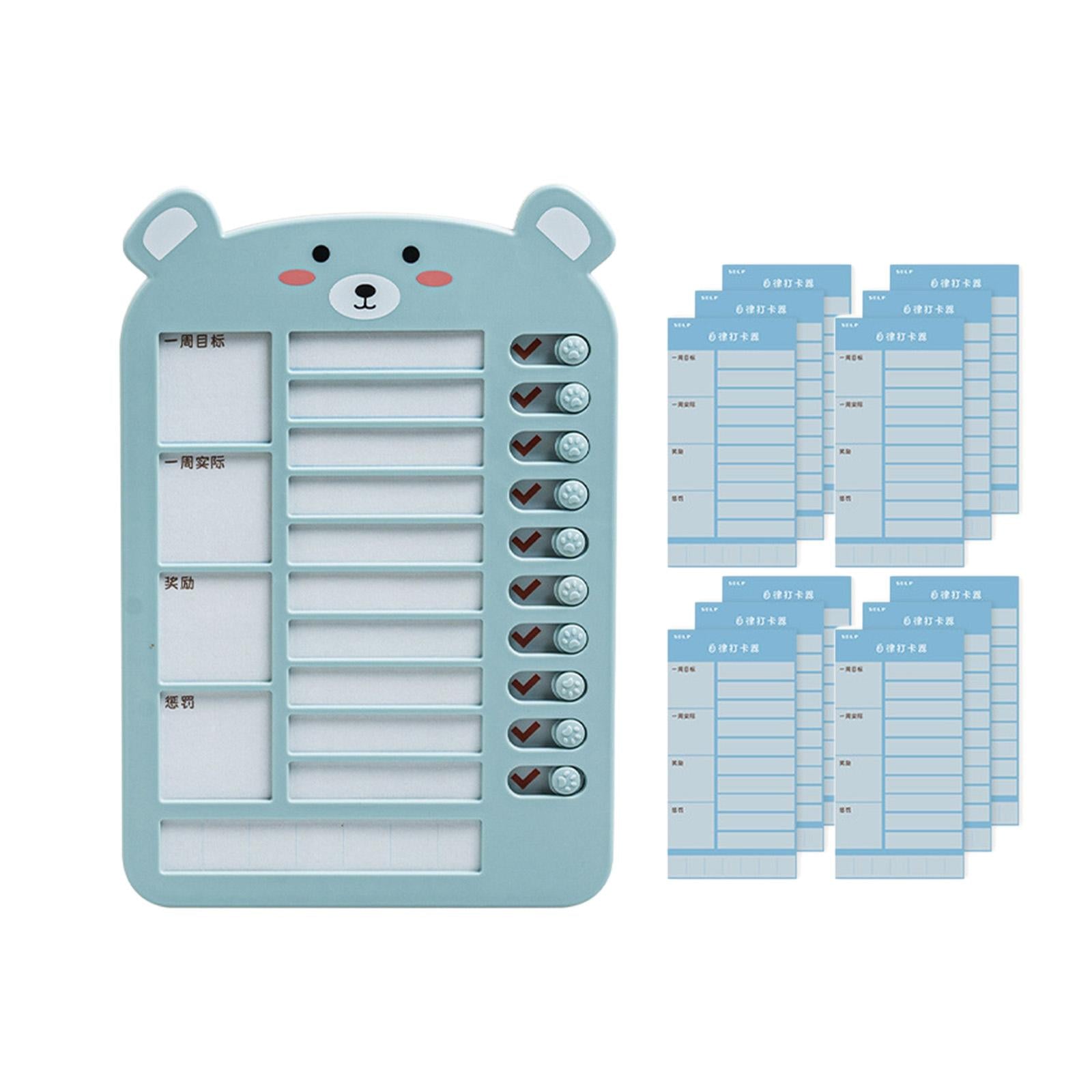 List Board Daily Task Planning Board Chart Memo for RV Office Home Blue Bear