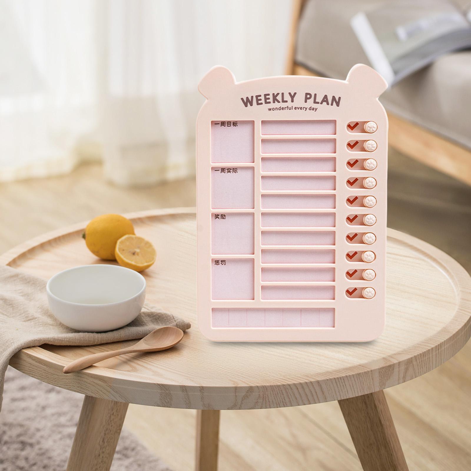 List Board Daily Task Planning Board Chart Memo for RV Office Home Pink