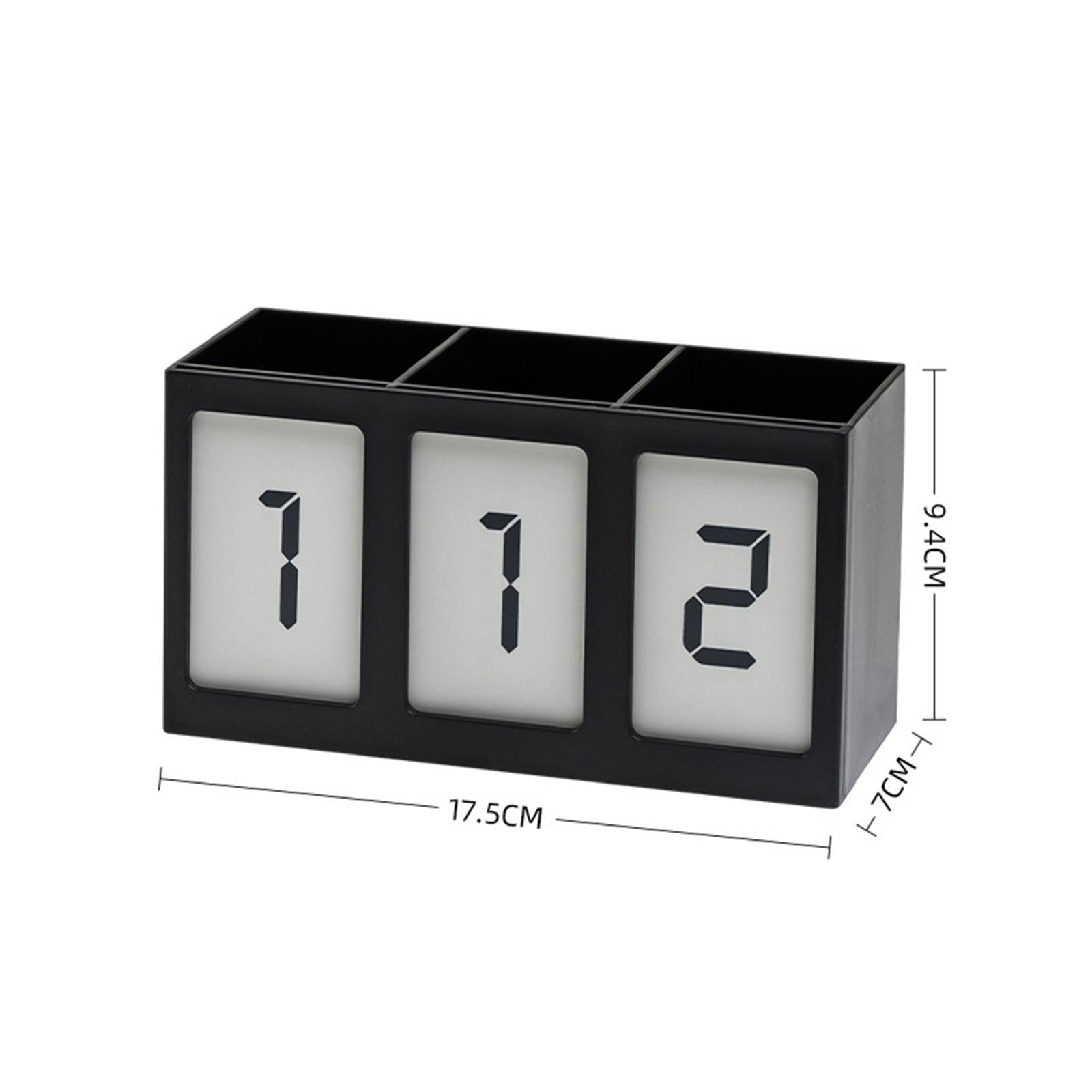 Multipurpose Pen Holder Divided Container for Dorm Bathroom Living Room Black