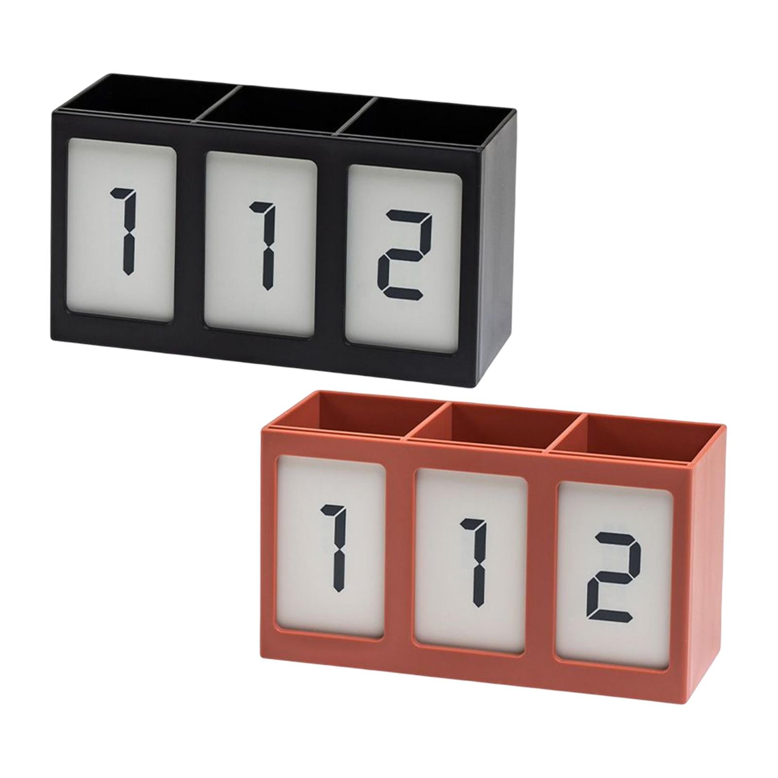 Multipurpose Pen Holder Divided Container for Dorm Bathroom Living Room Black