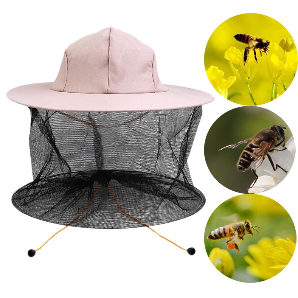 Unisex Beekeeper Veil Hat Beekeeping Cowboy Hat for Camping Outdoor Beginner