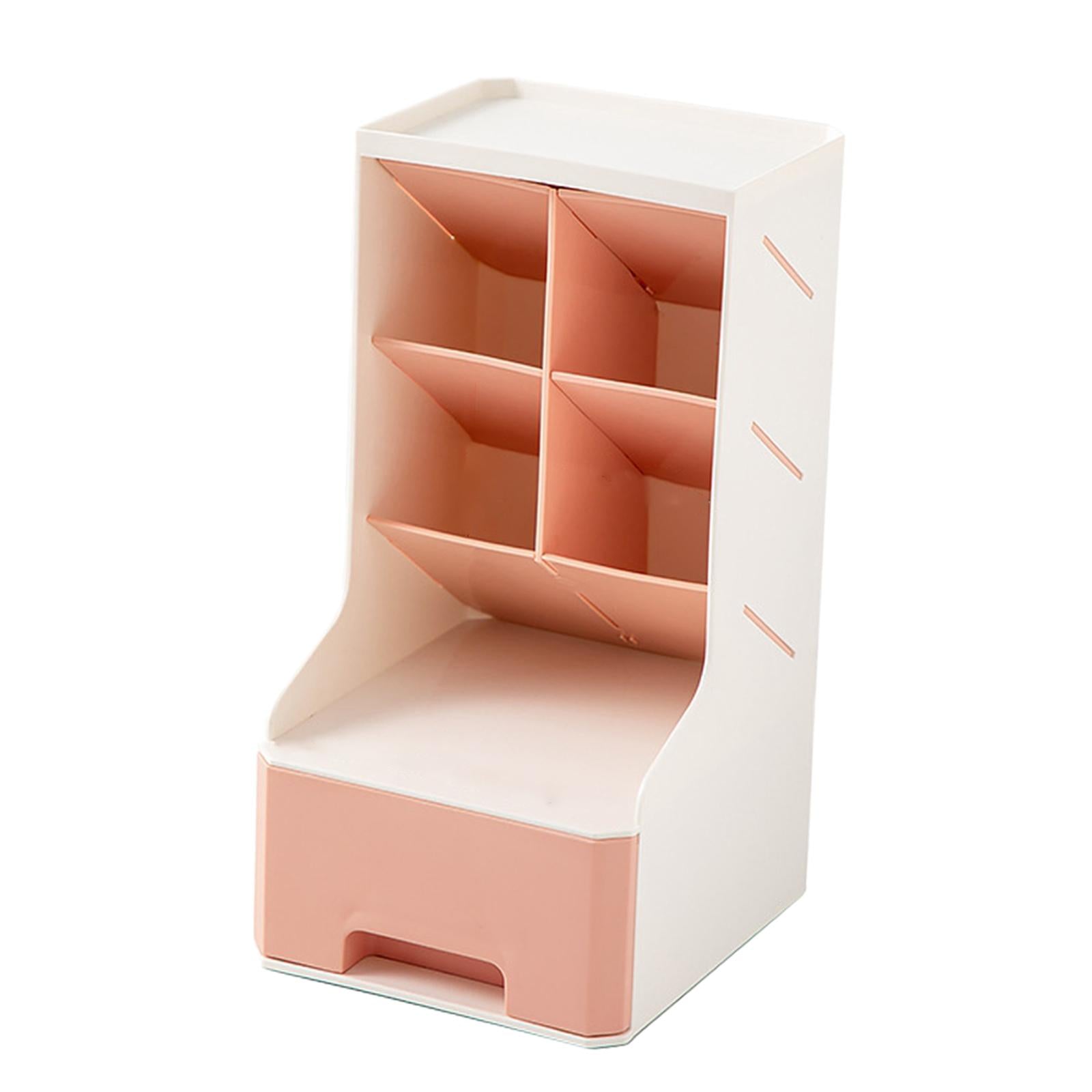 Large Capacity Desktop Storage Organizer Desk Organizer for Office Home Pink