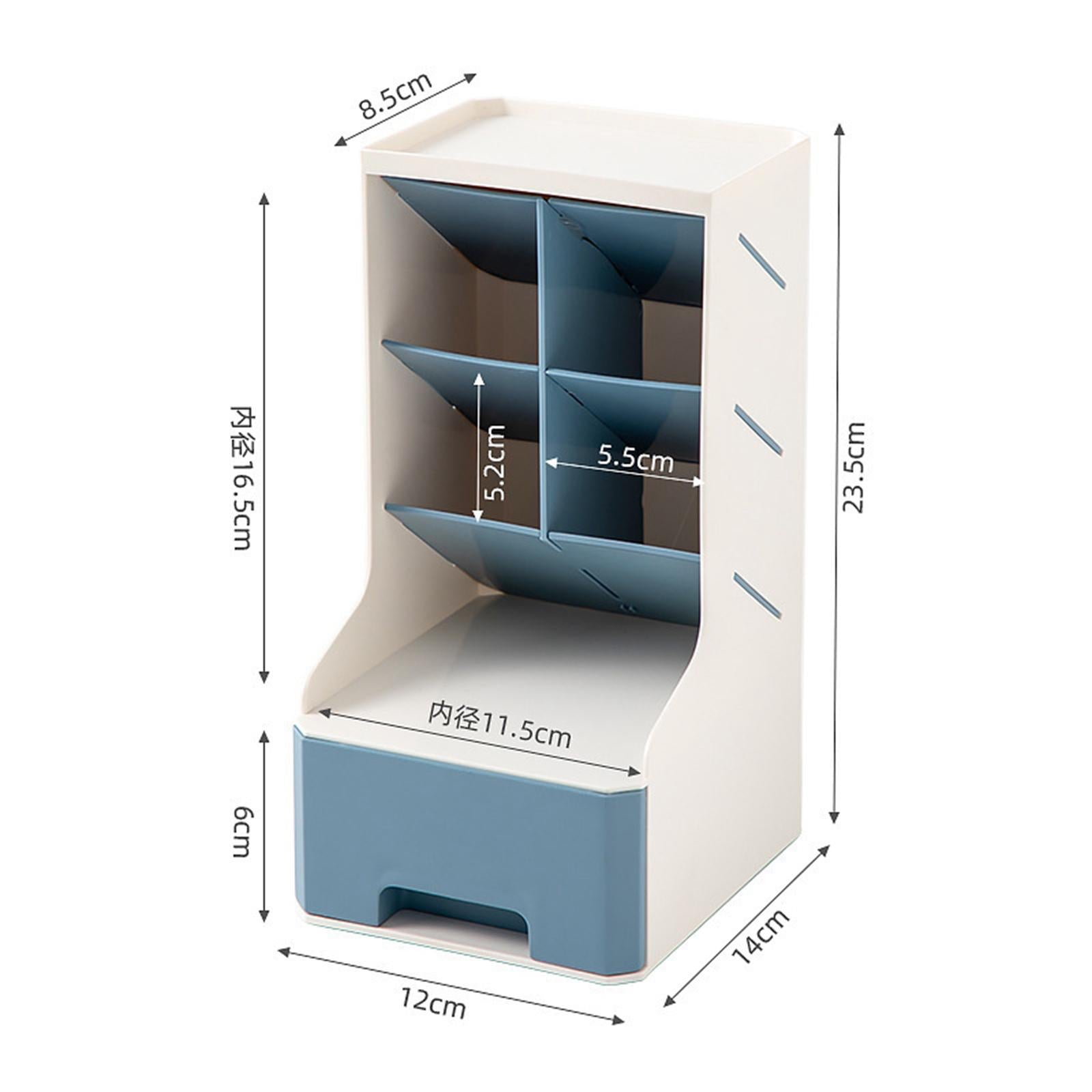 Large Capacity Desktop Storage Organizer Desk Organizer for Office Home Blue
