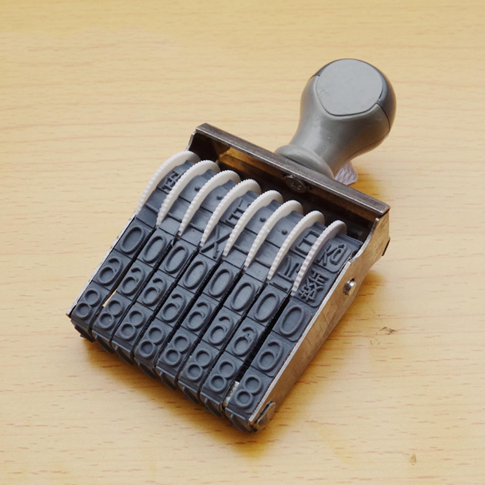 Numbering Stamp Numeric Rolling 8 digits Symbol for Stationery Office Date