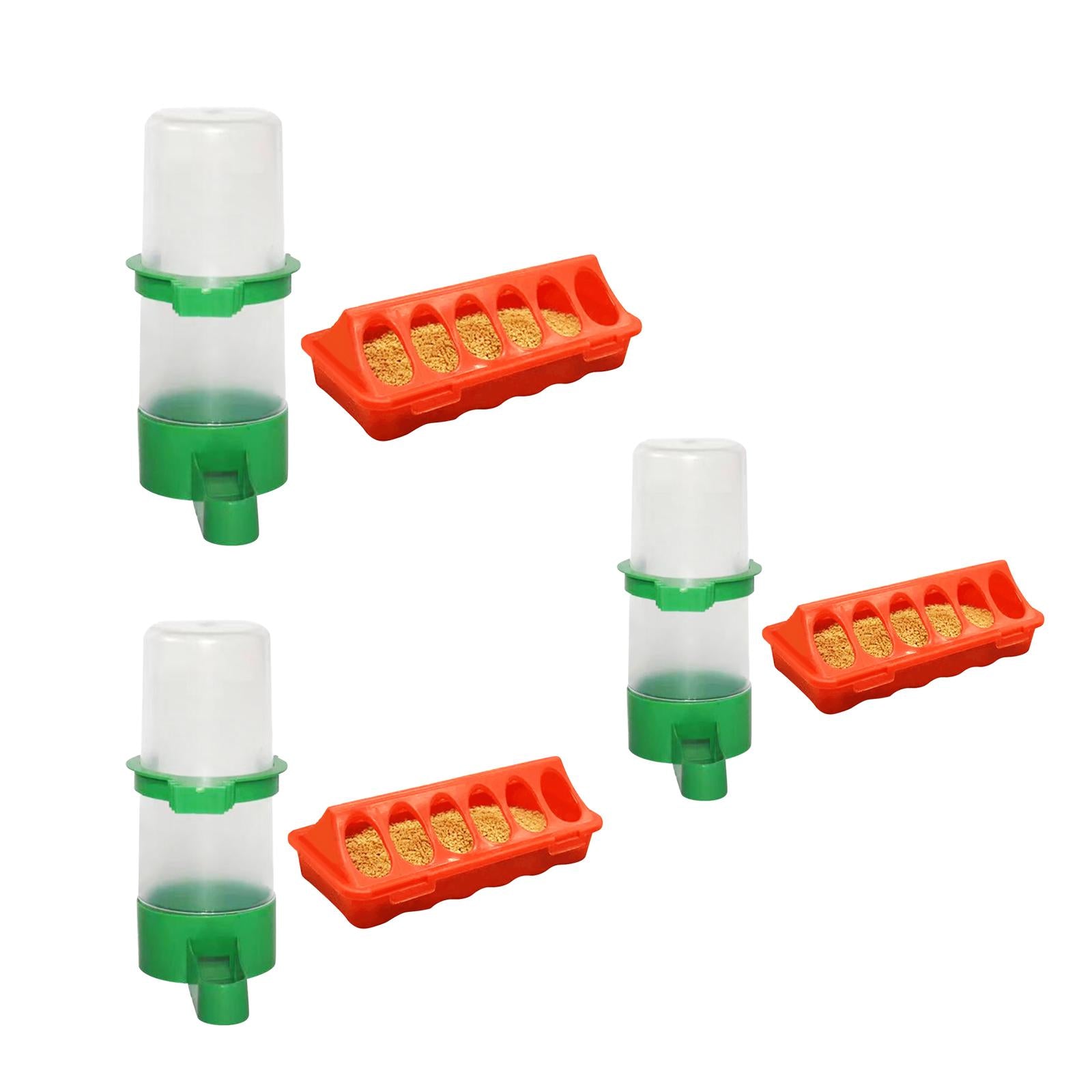 Food and Water Feeder Set Cage Hanging feed Bucket for Small Animals Rabbit Large