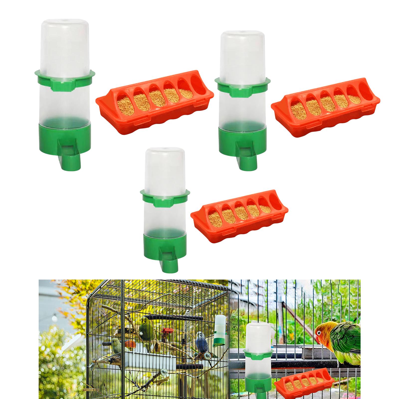 Food and Water Feeder Set Cage Hanging feed Bucket for Small Animals Rabbit Large