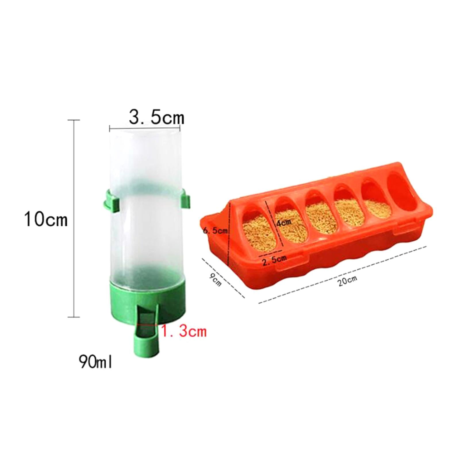 Food and Water Feeder Set Cage Hanging feed Bucket for Small Animals Rabbit Medium