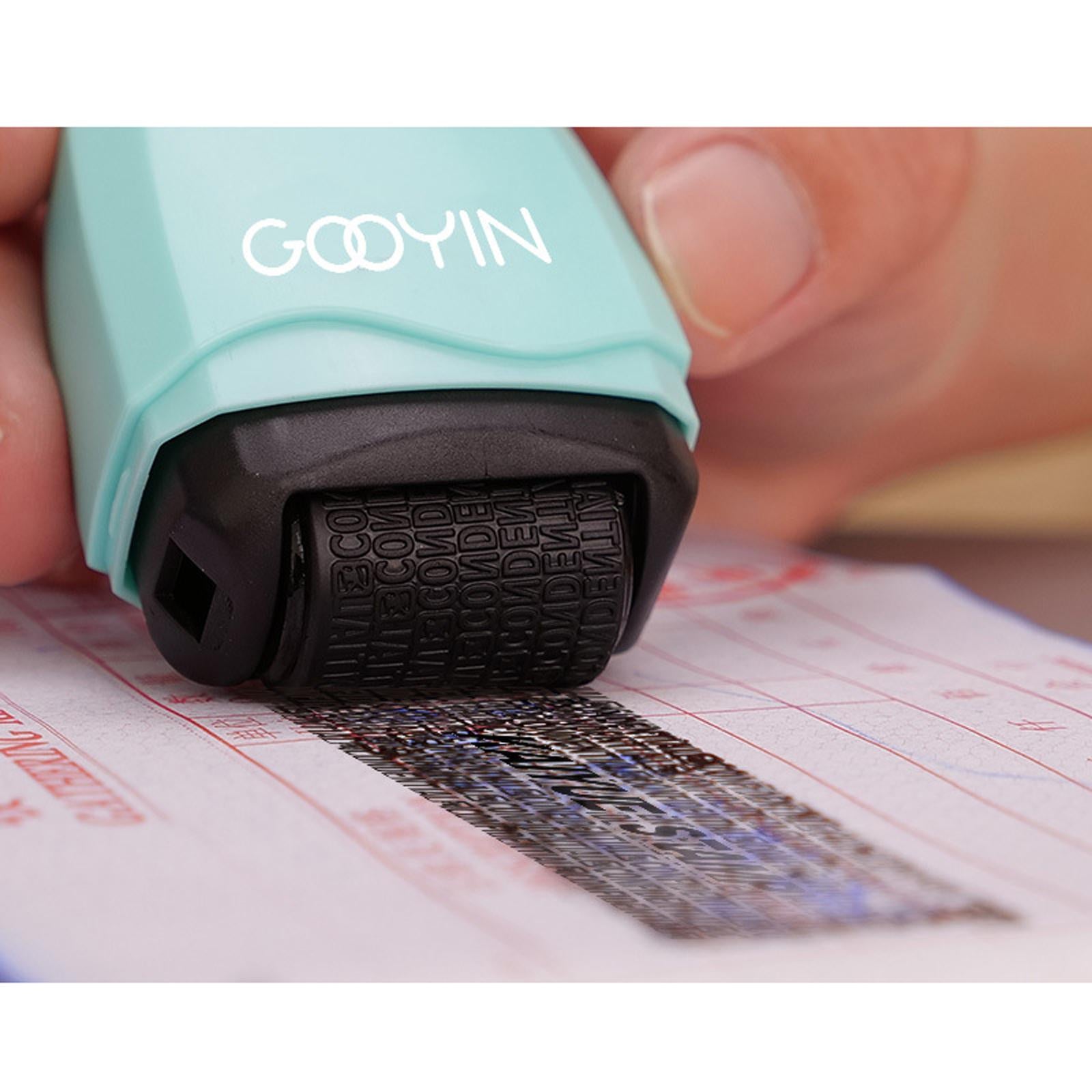 Identity Cover Roller Stamp Parcel Data Elimination ID Privacy Confidential Green