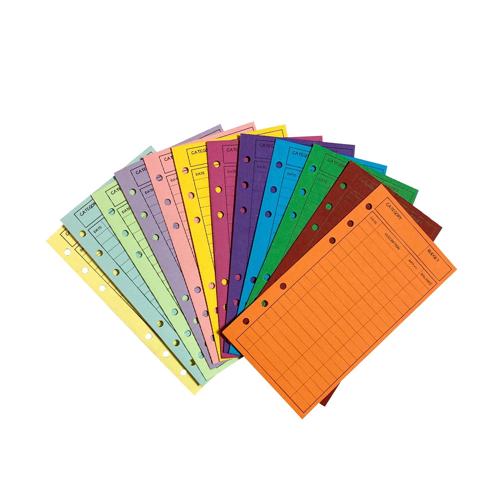 12 Pieces Budgeting Envelopes Cardstock Money Saving Assorted Colors Durable